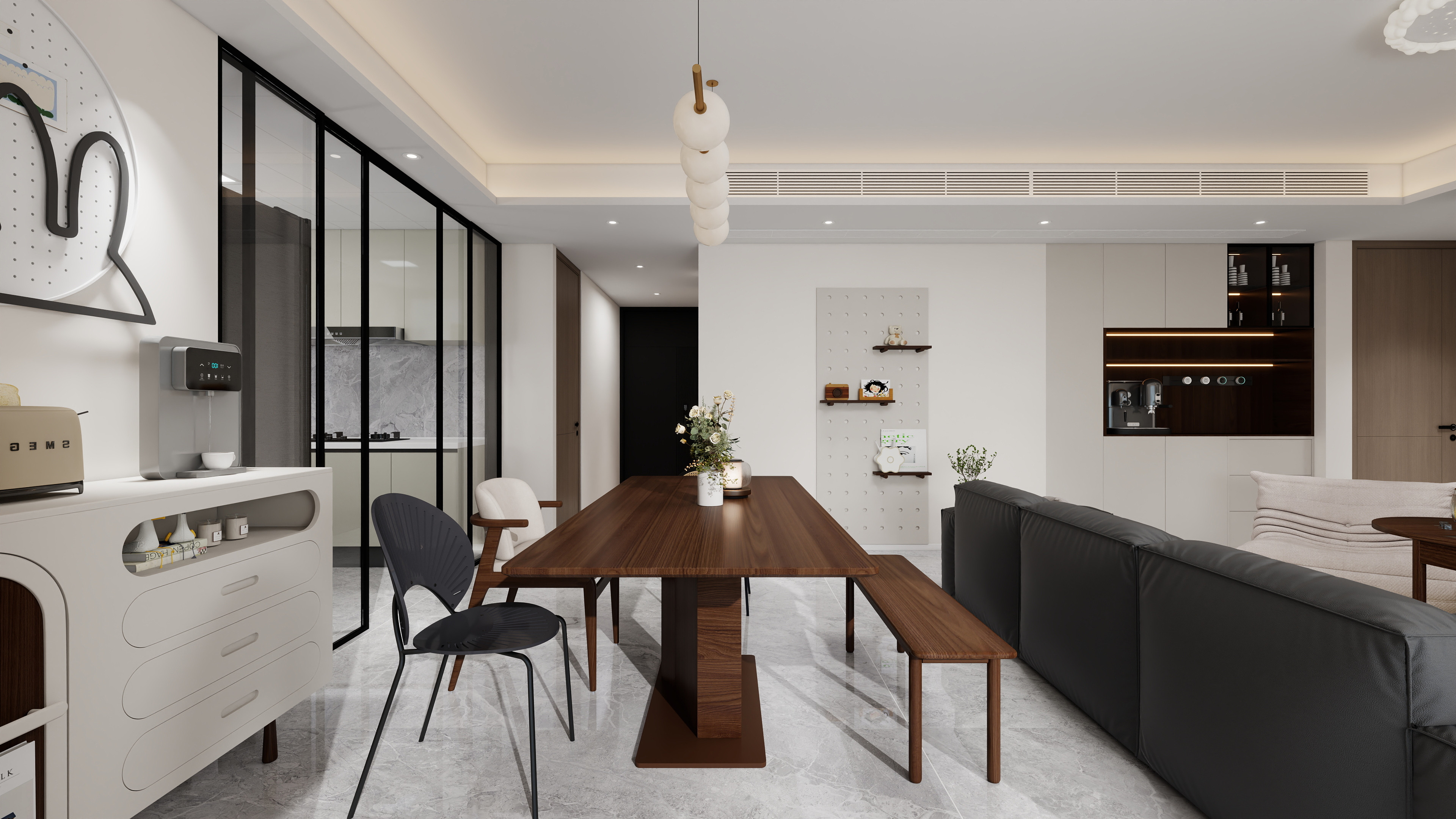 设计师丨胡月平-混搭124㎡4室装修效果图