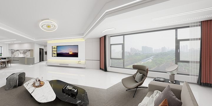 旭美家装饰-中建国贤府143新-装修设计方案