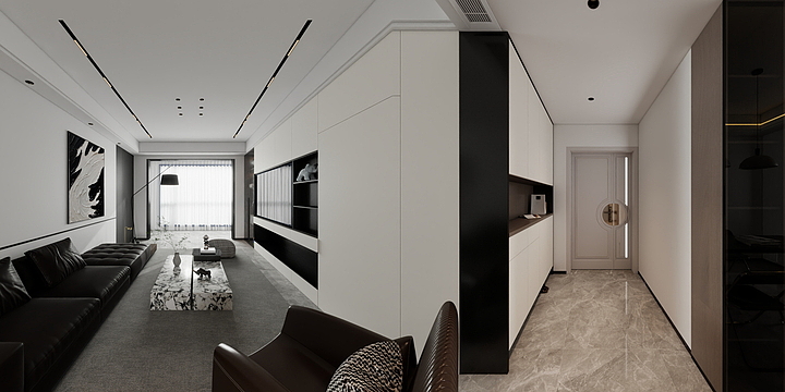 设计师灼夜-135平现代简约-装修设计方案