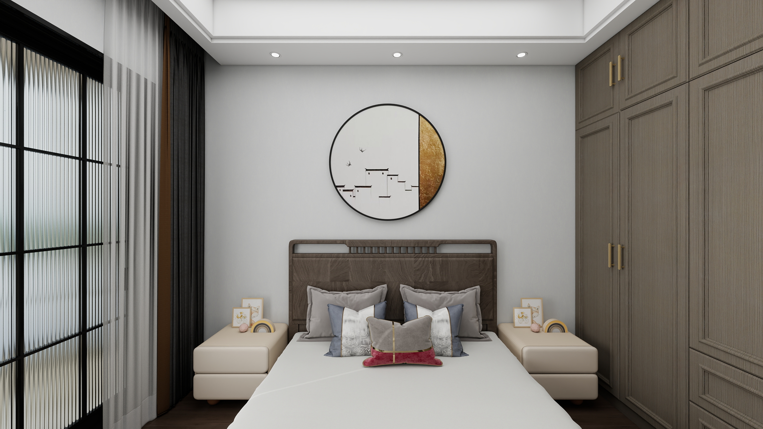 平湖龙匠1-95㎡3室装修效果图