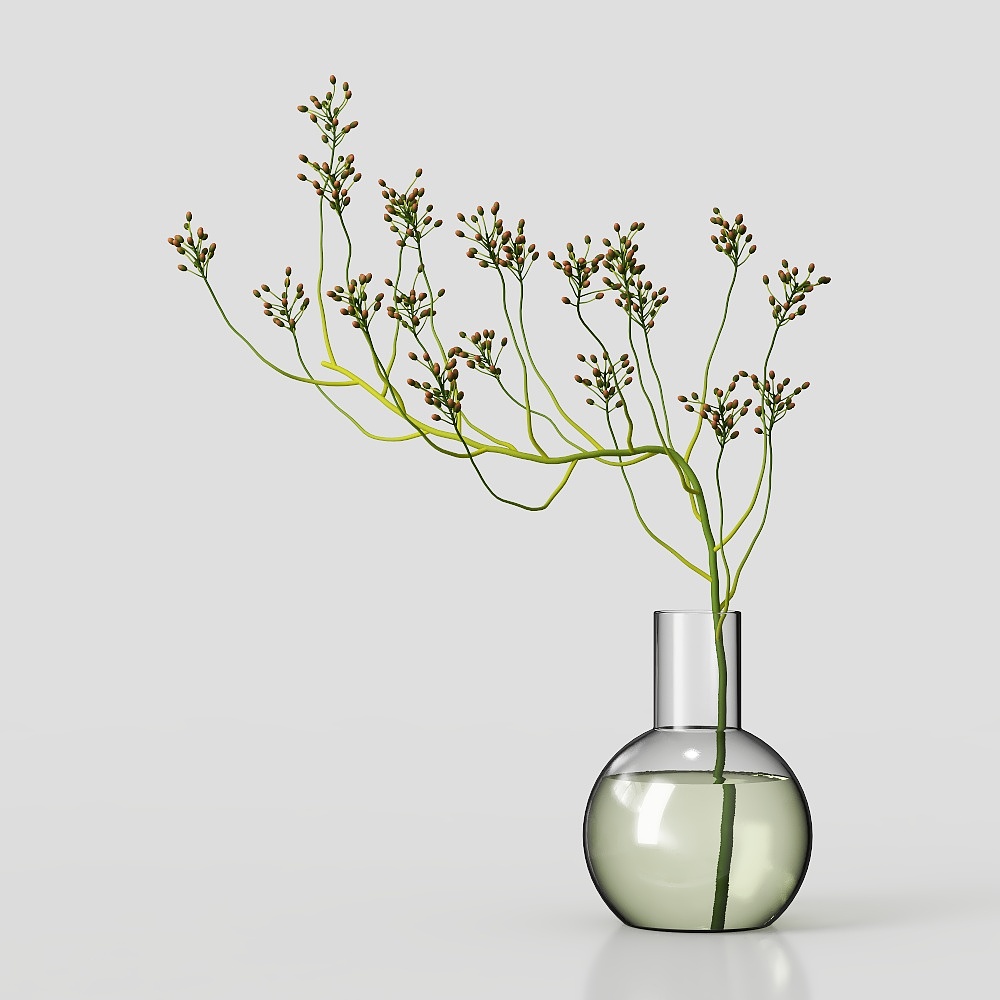 现代植物摆件13D模型