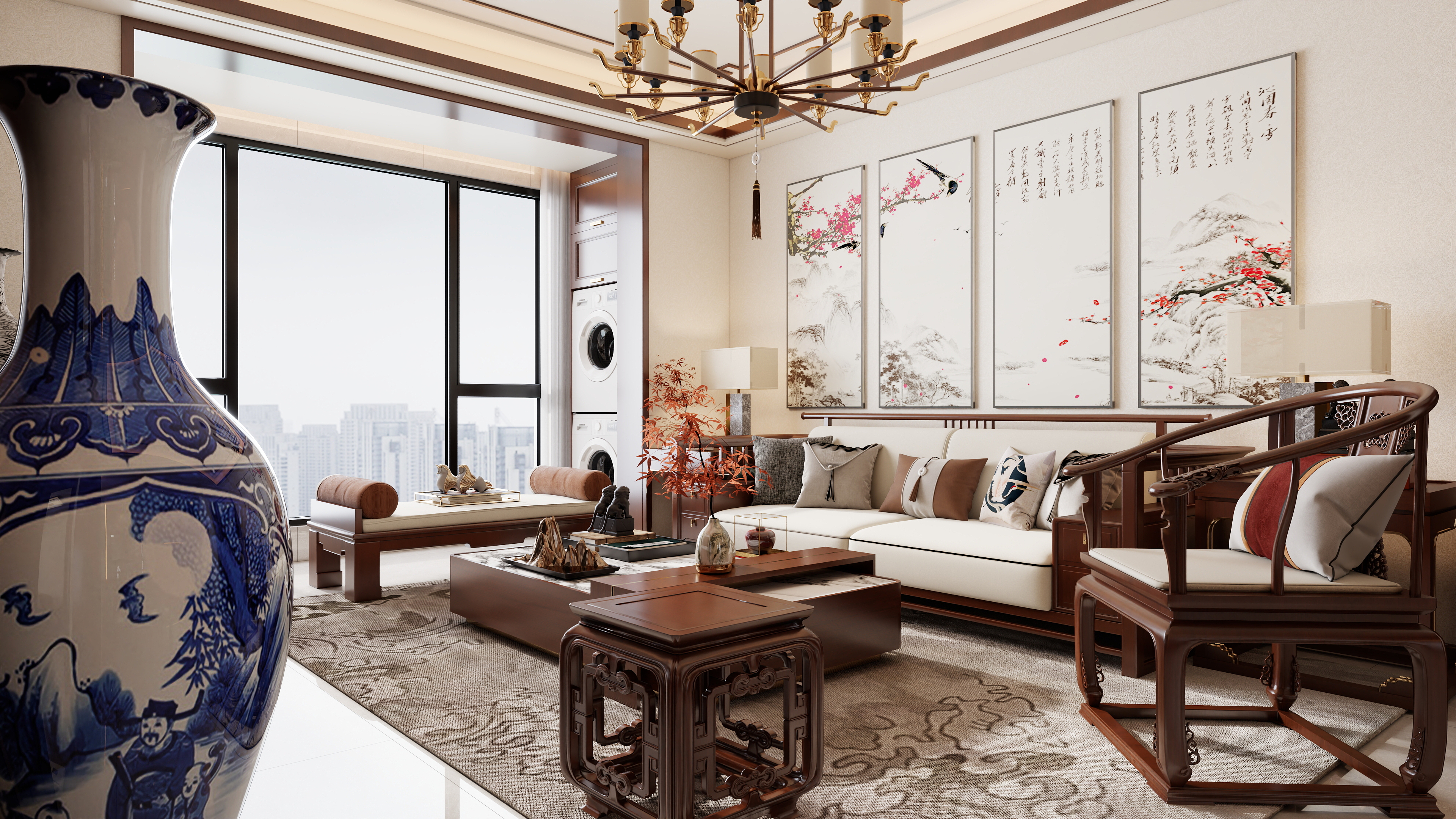 KaroDesign-紫荆-新中式-1704-装修设计方案