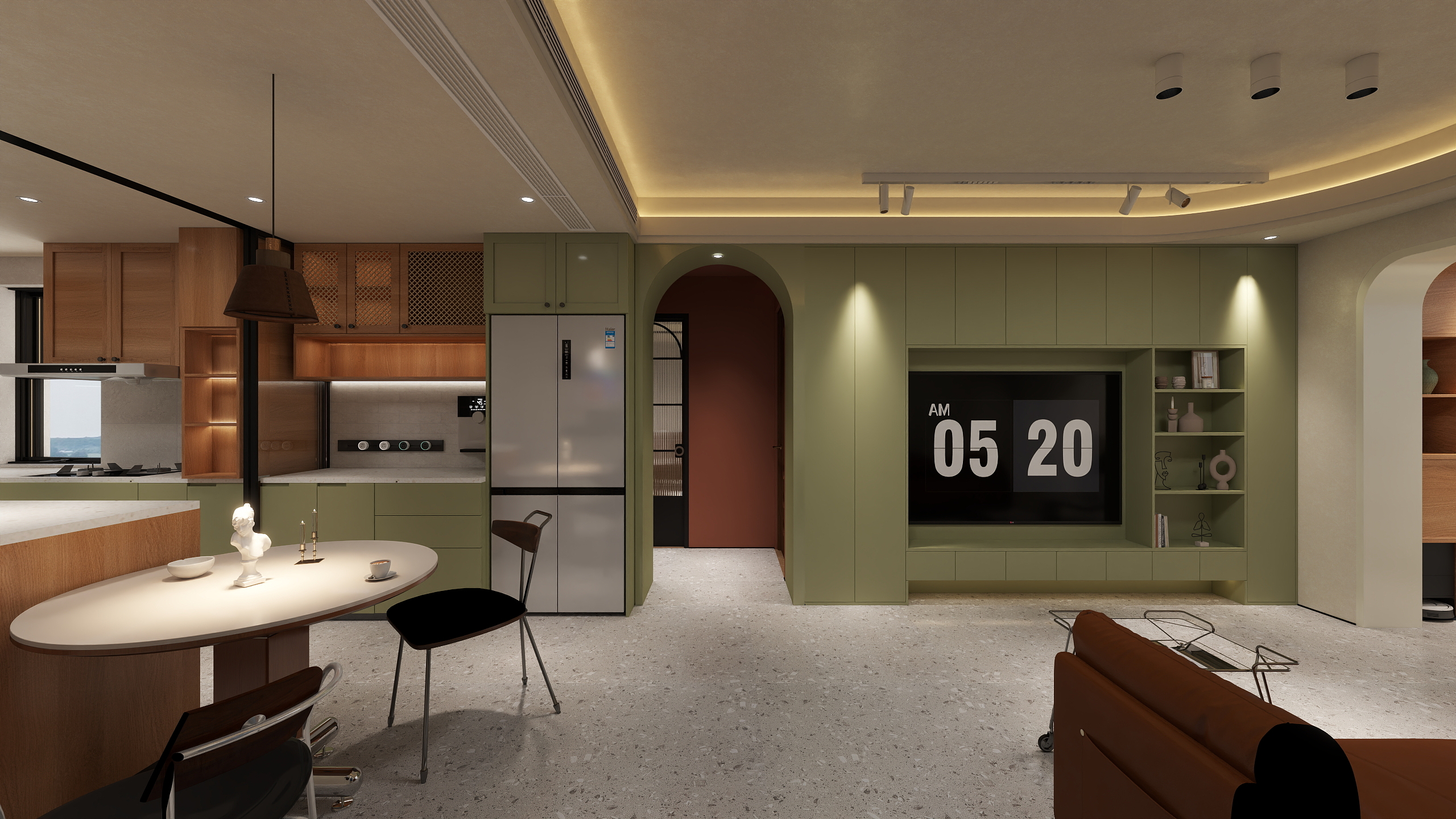 AceBQ-书香雅苑  85㎡现代复古色彩-装修设计方案