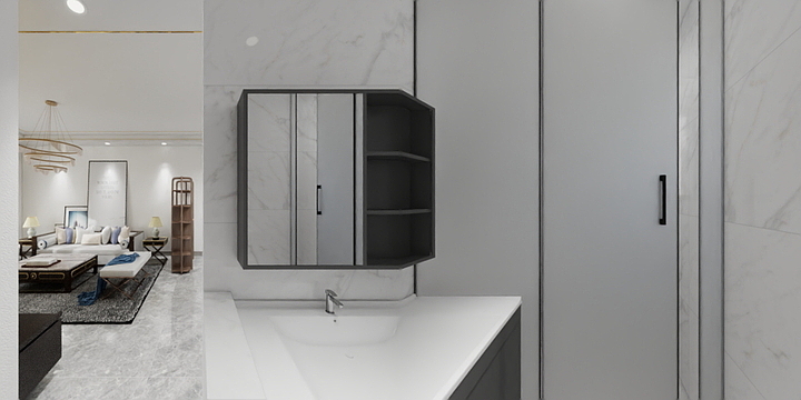 一白建筑设计-钧明汇18座2103装修工程-装修设计方案