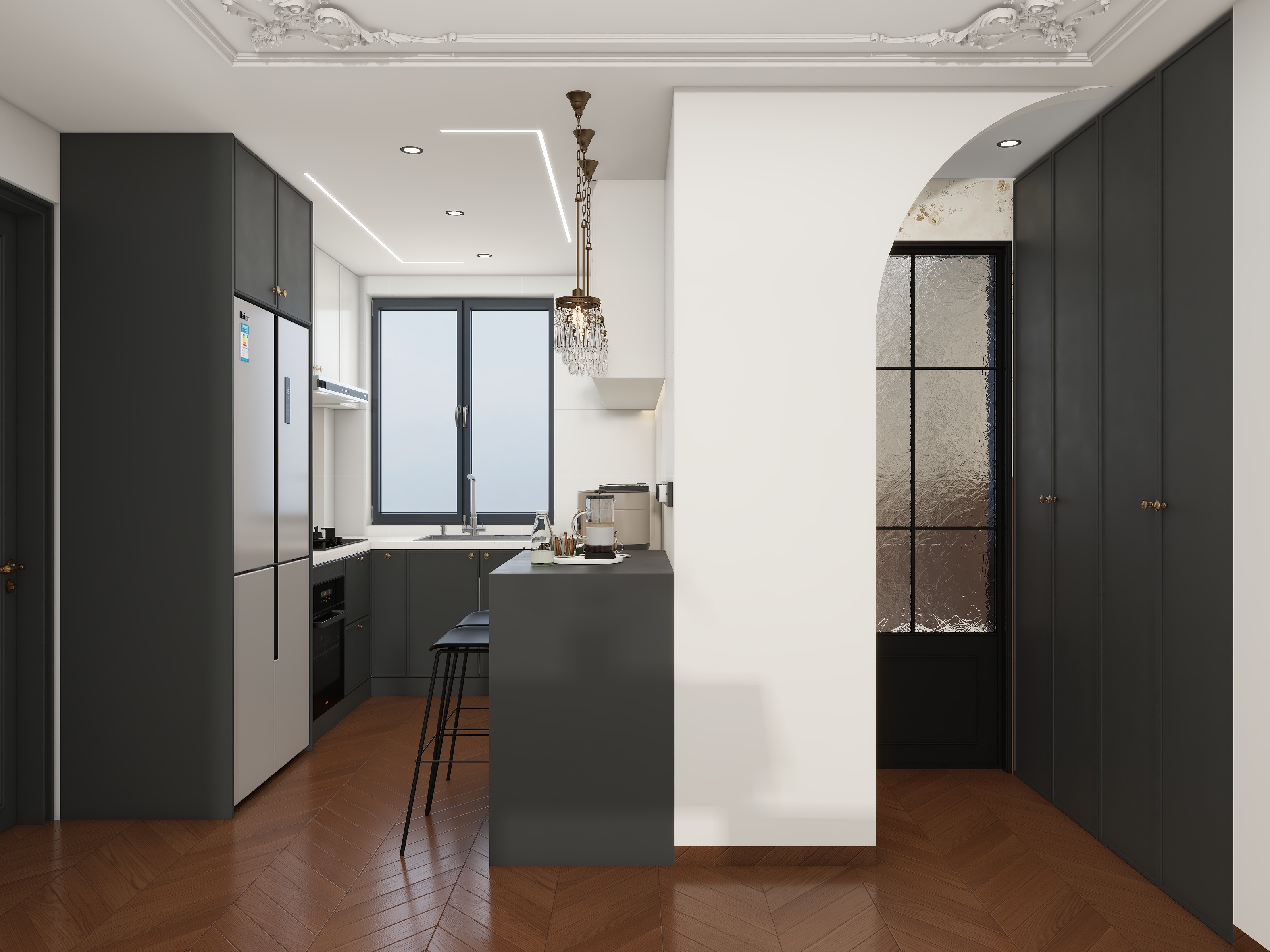 李青越-77平方轻奢风格样板间装修效果图