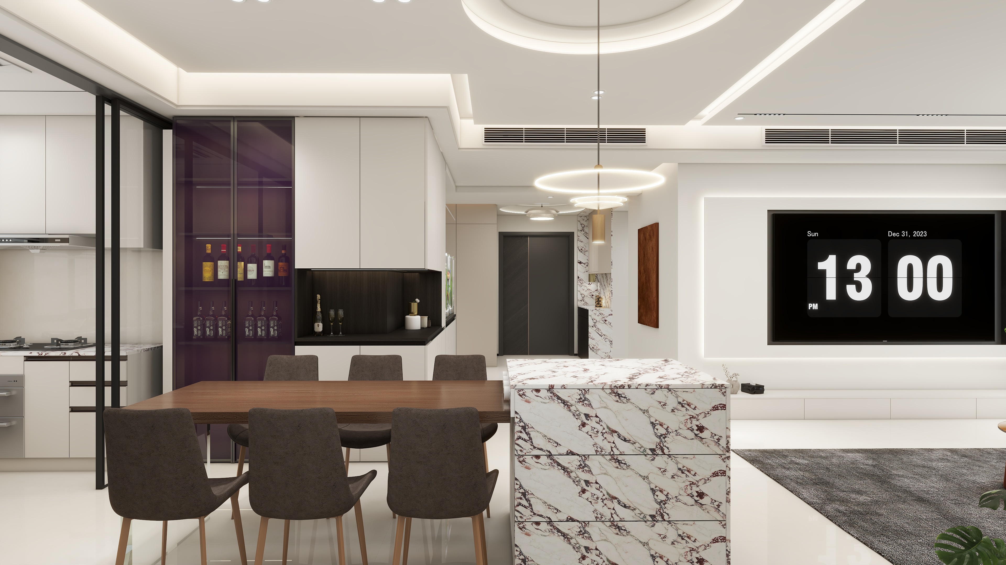 设计师言色-180平米 四居室-极简意式轻奢装修效果图