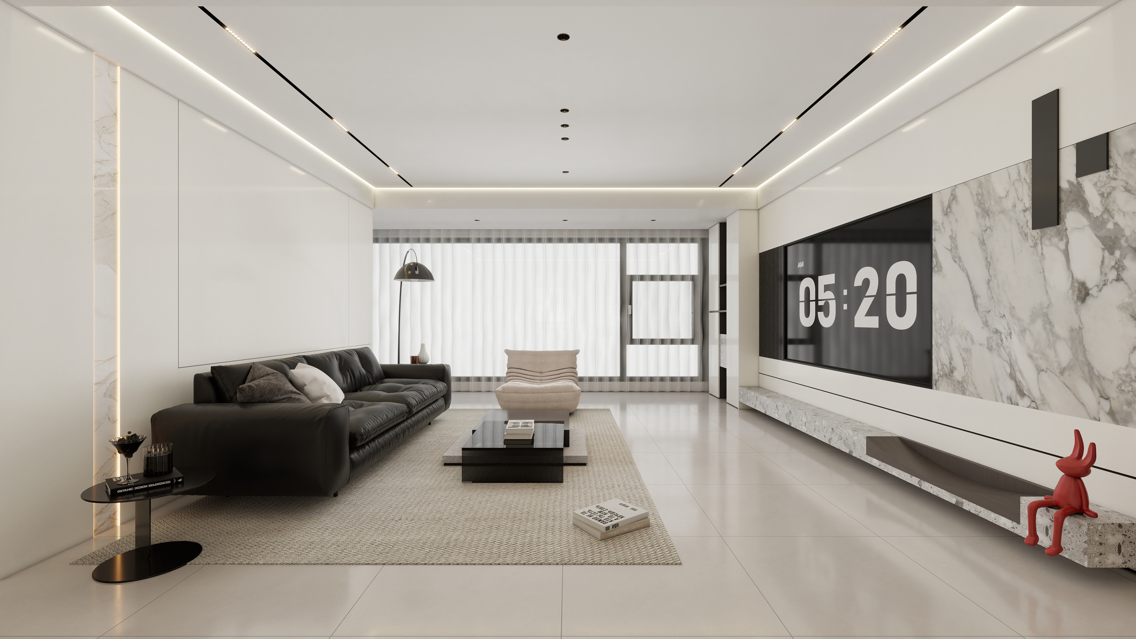 BEIYAN-DESIGN-【现代极简】水木清华126平三居室-装修设计方案