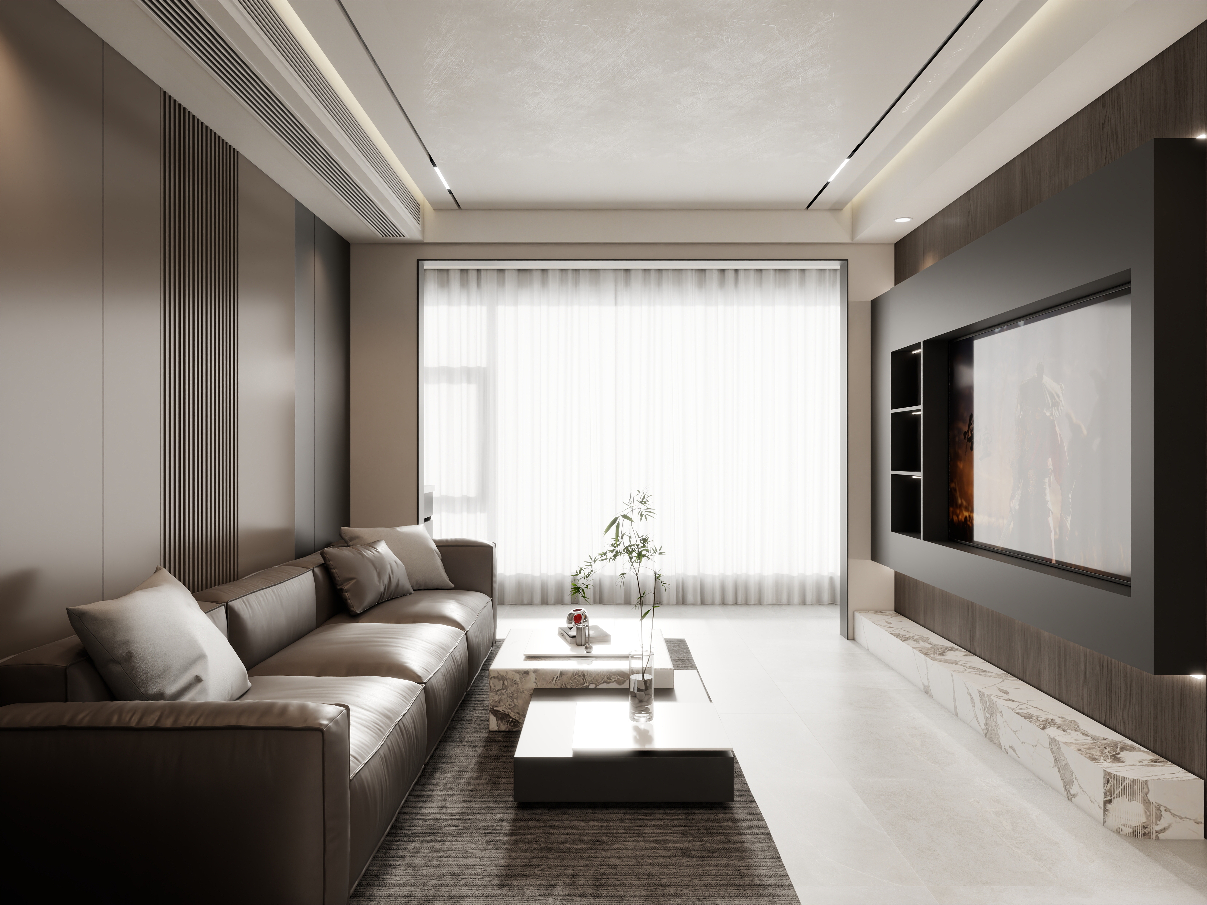 壹诺设计工作室-127㎡4室-现代简约装修效果图