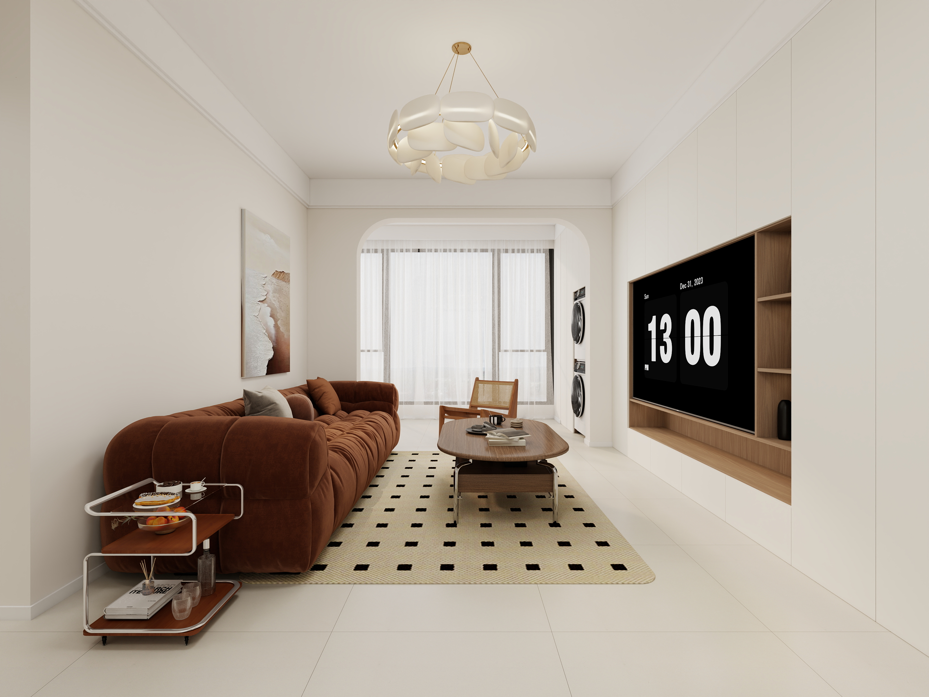 李青越-110平方现代简约三居室样板间装修效果图