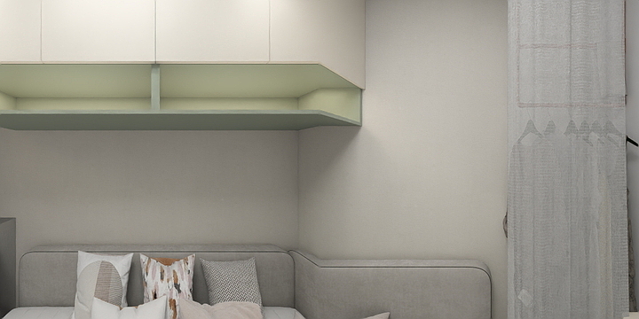 DS-Juno-超小空间-24平-两房-白果绿-装修设计方案