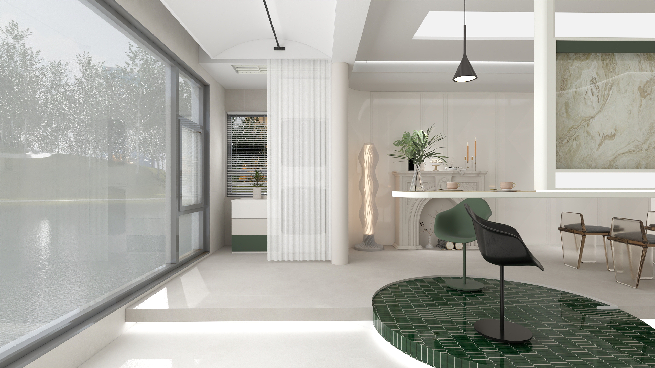 嘿~又见夏双罗-绿地城1--【10号楼边户】装修效果图