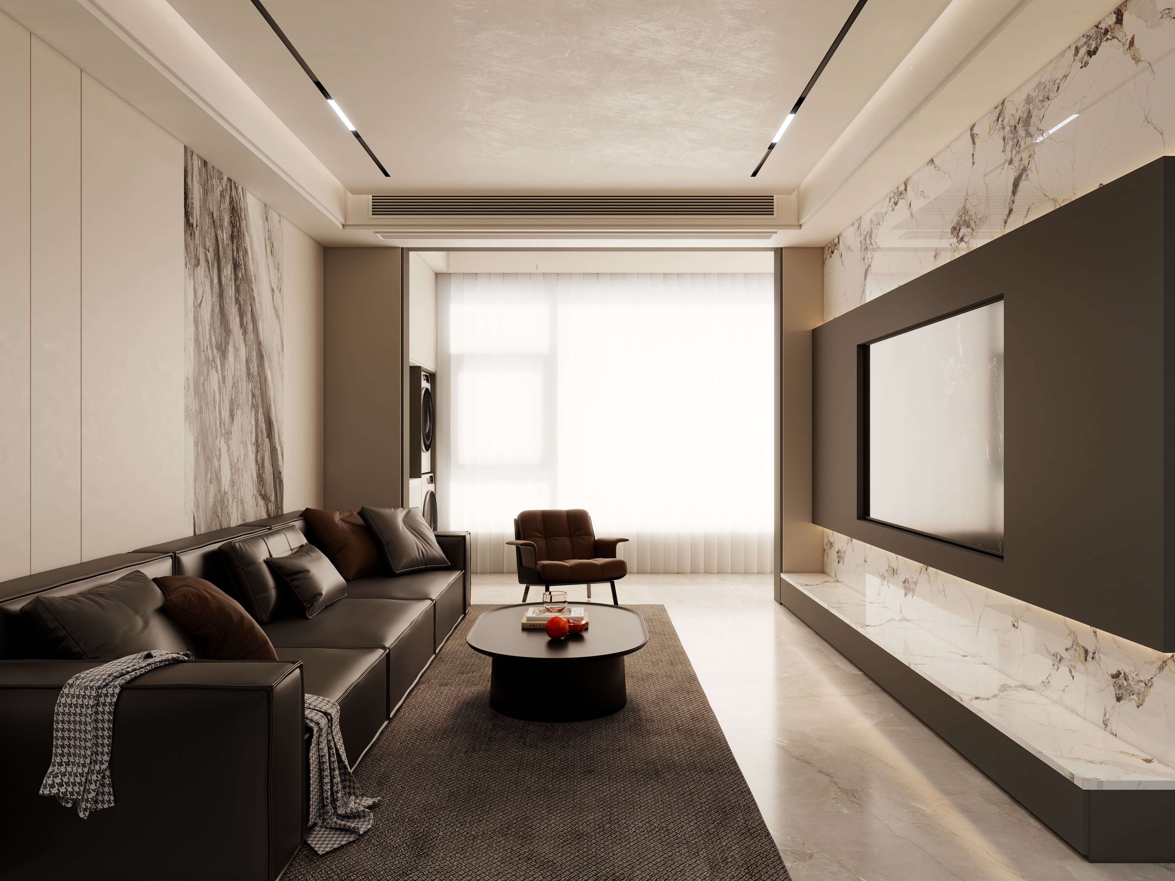 壹诺设计工作室-109㎡3室-现代简约装修效果图