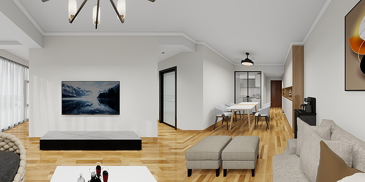 设计施工喻劲松-南越府14-701-装修设计方案