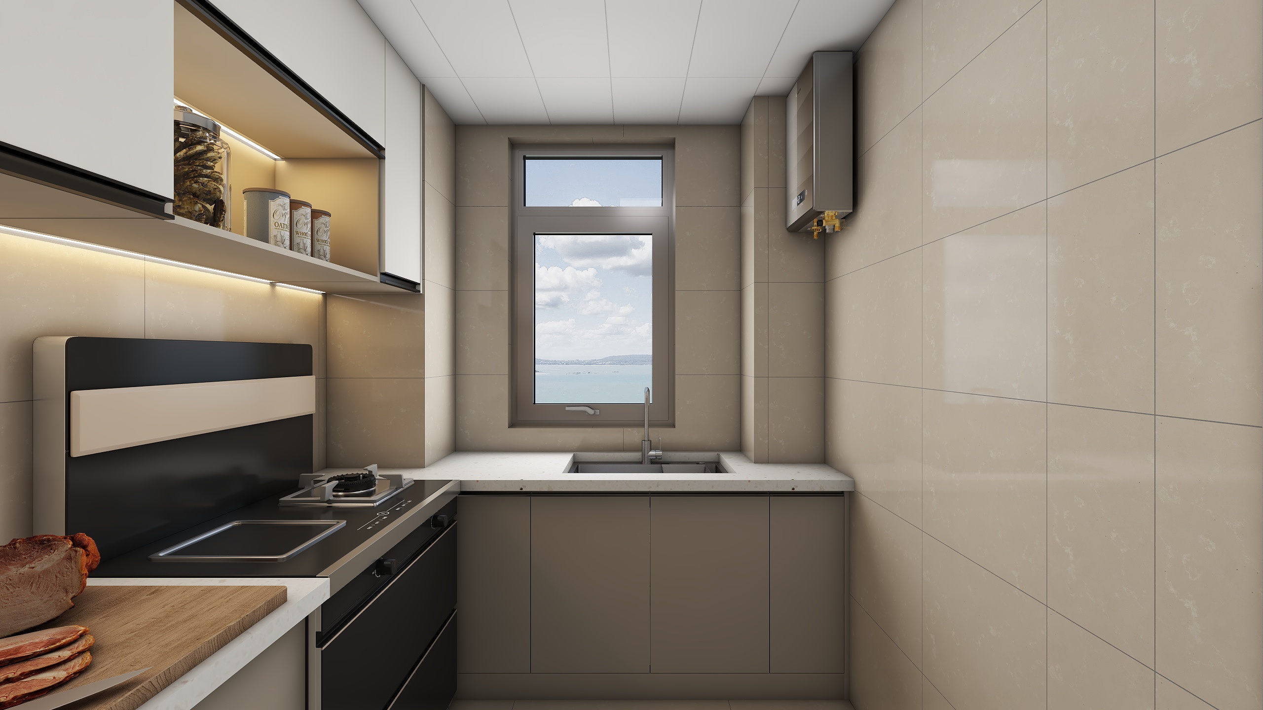 翰方设计-130平方现代简约四室两厅装修效果图