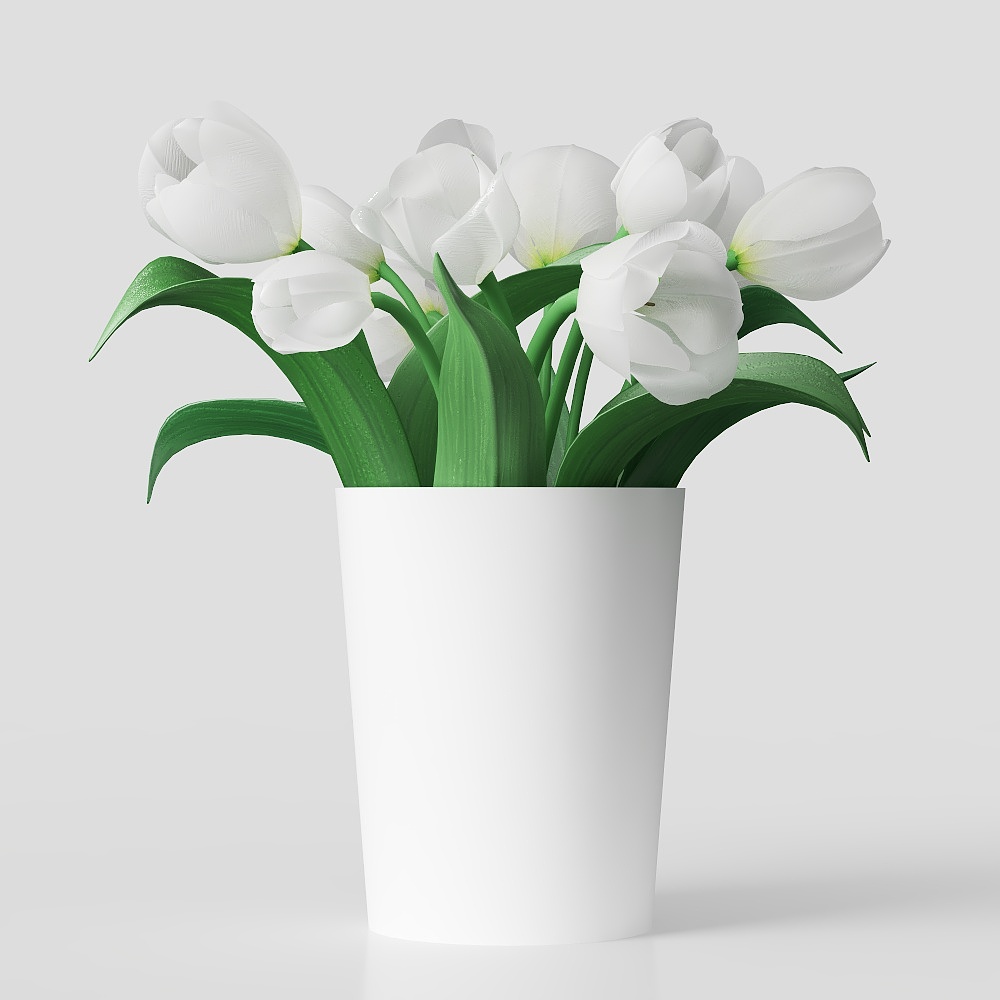 现代花卉摆件3D模型
