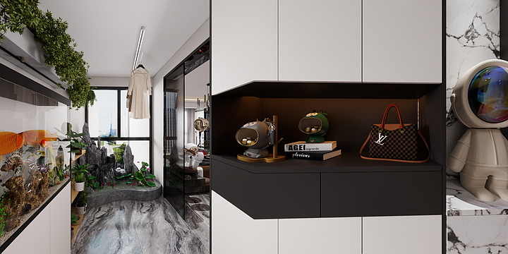 室内设计丨陈先森-乌江怡苑25奶油风格全景-装修设计方案