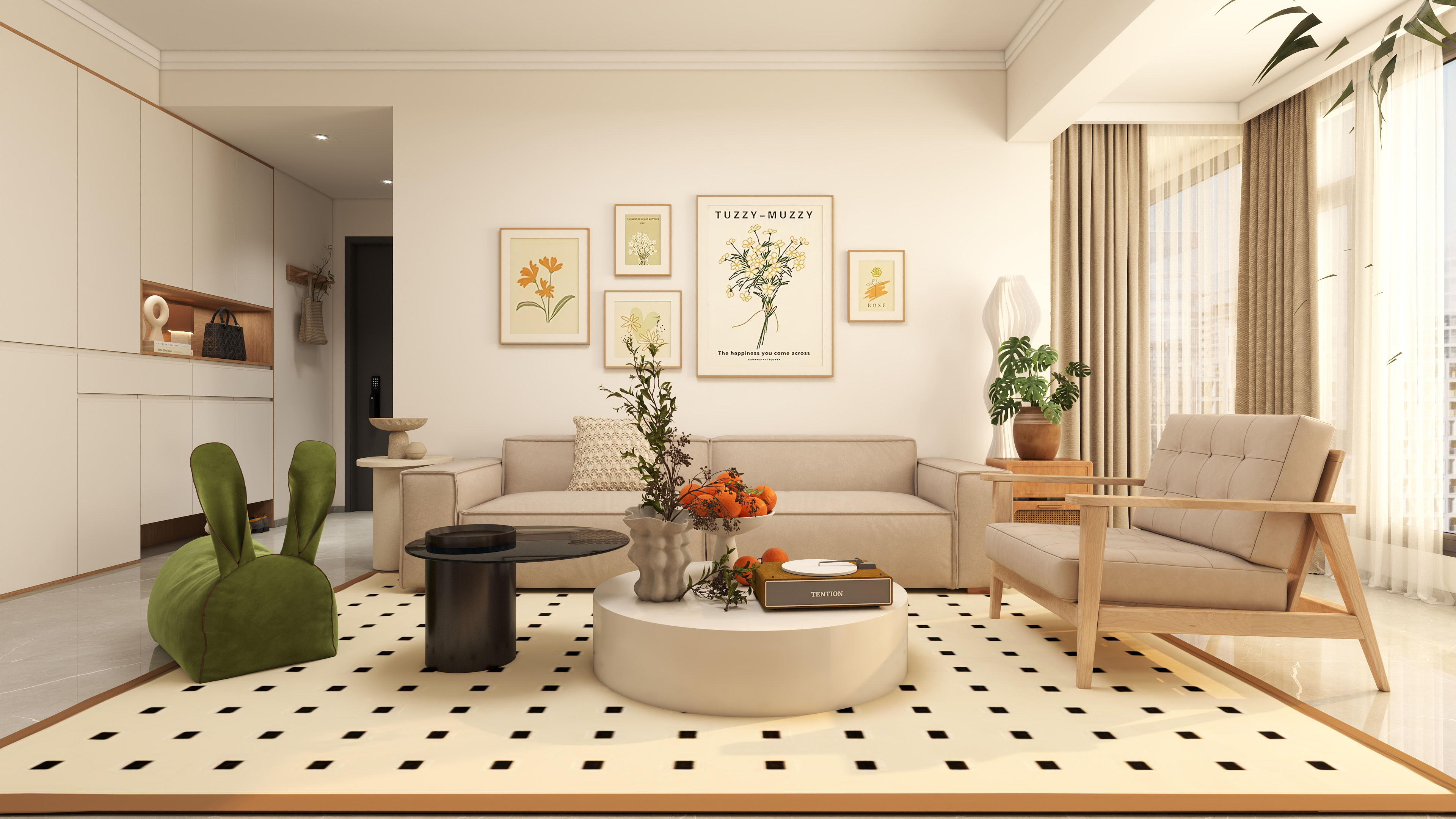 至简名设-文稳康-《江南中心》113平简约原木|四居室装修效果图