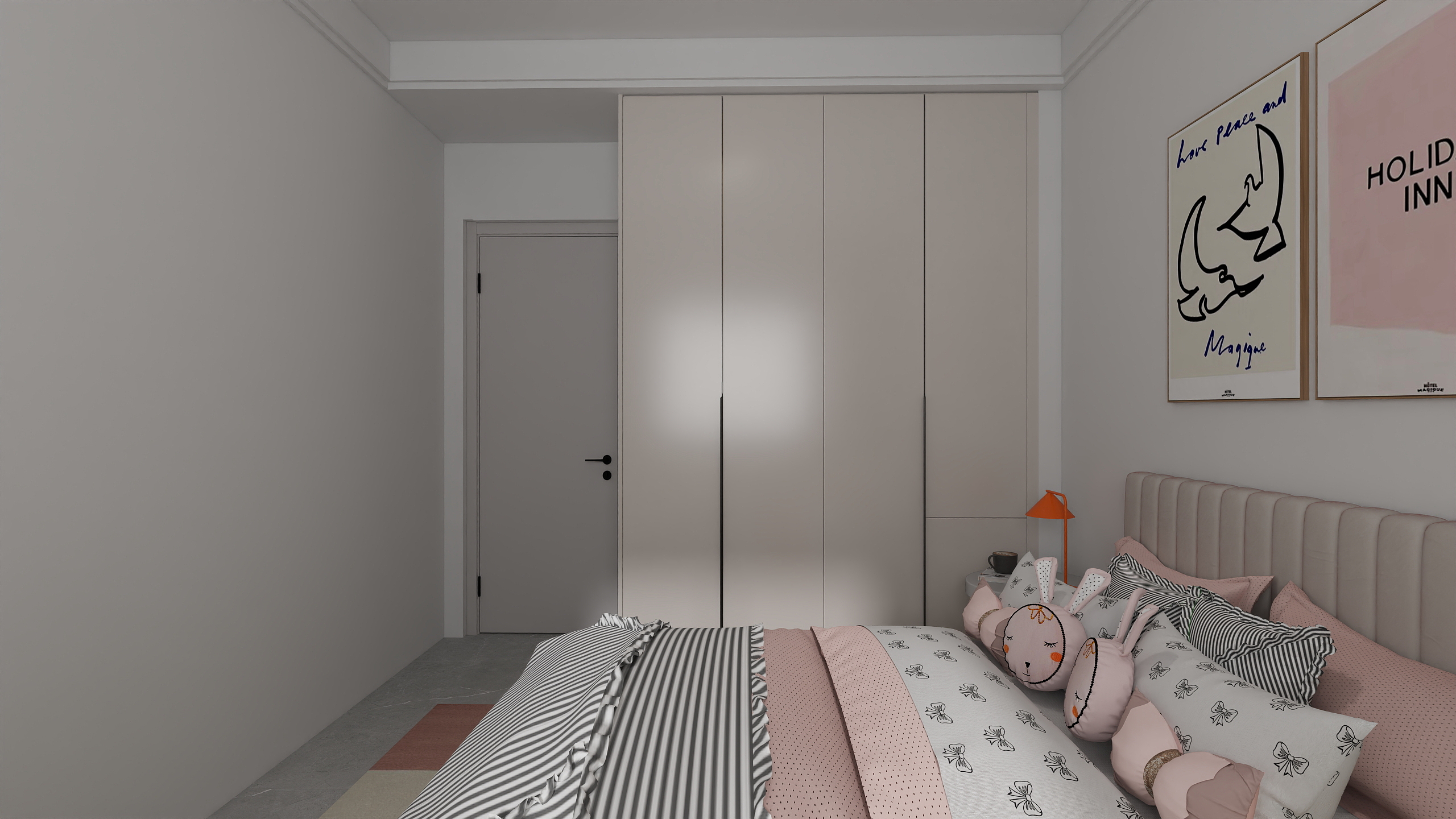 三翼鸟全案设计-沁园春5栋7-1，138㎡4室-改一层女孩房2装修效果图第2张