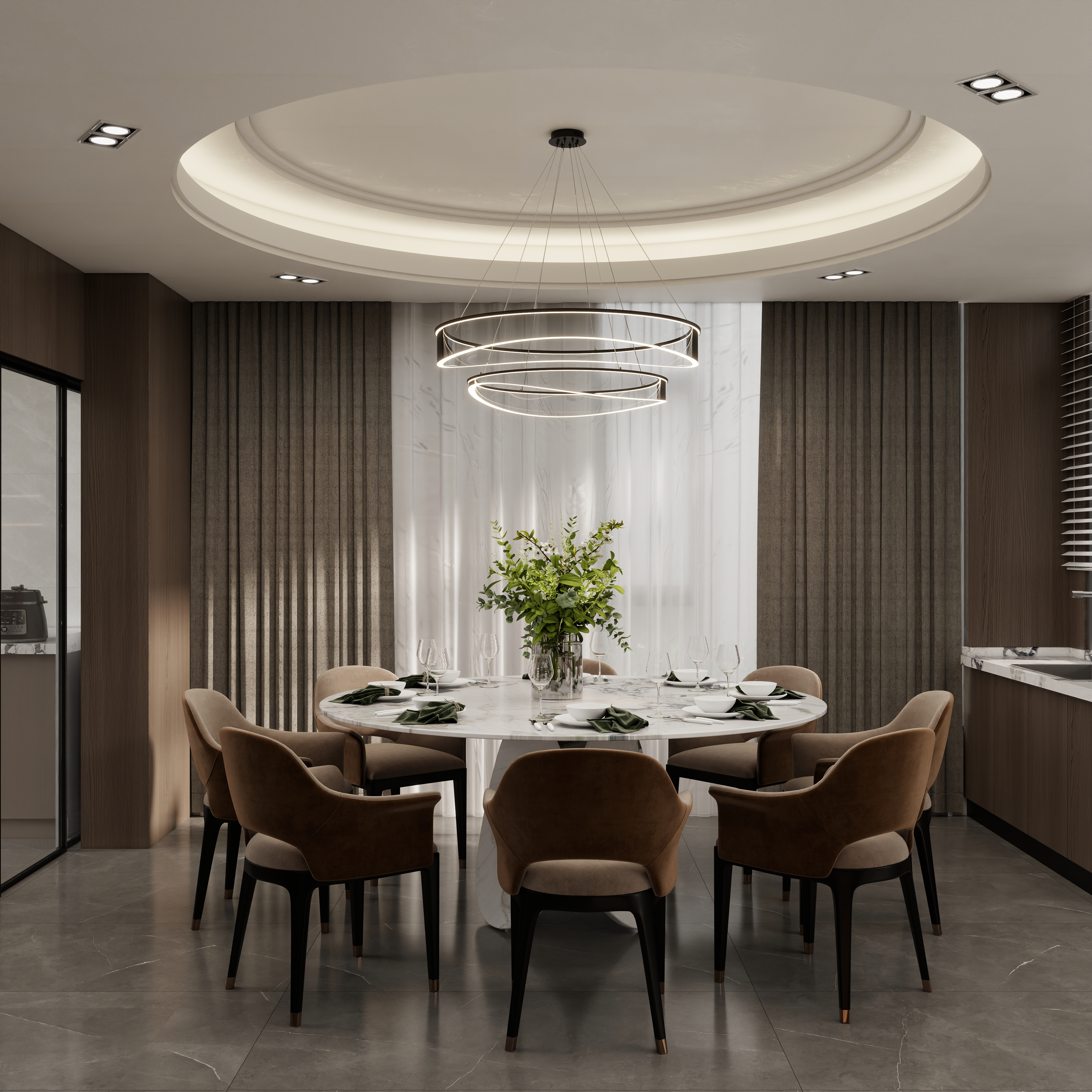 壹诺设计工作室-自建房-现代简约装修效果图