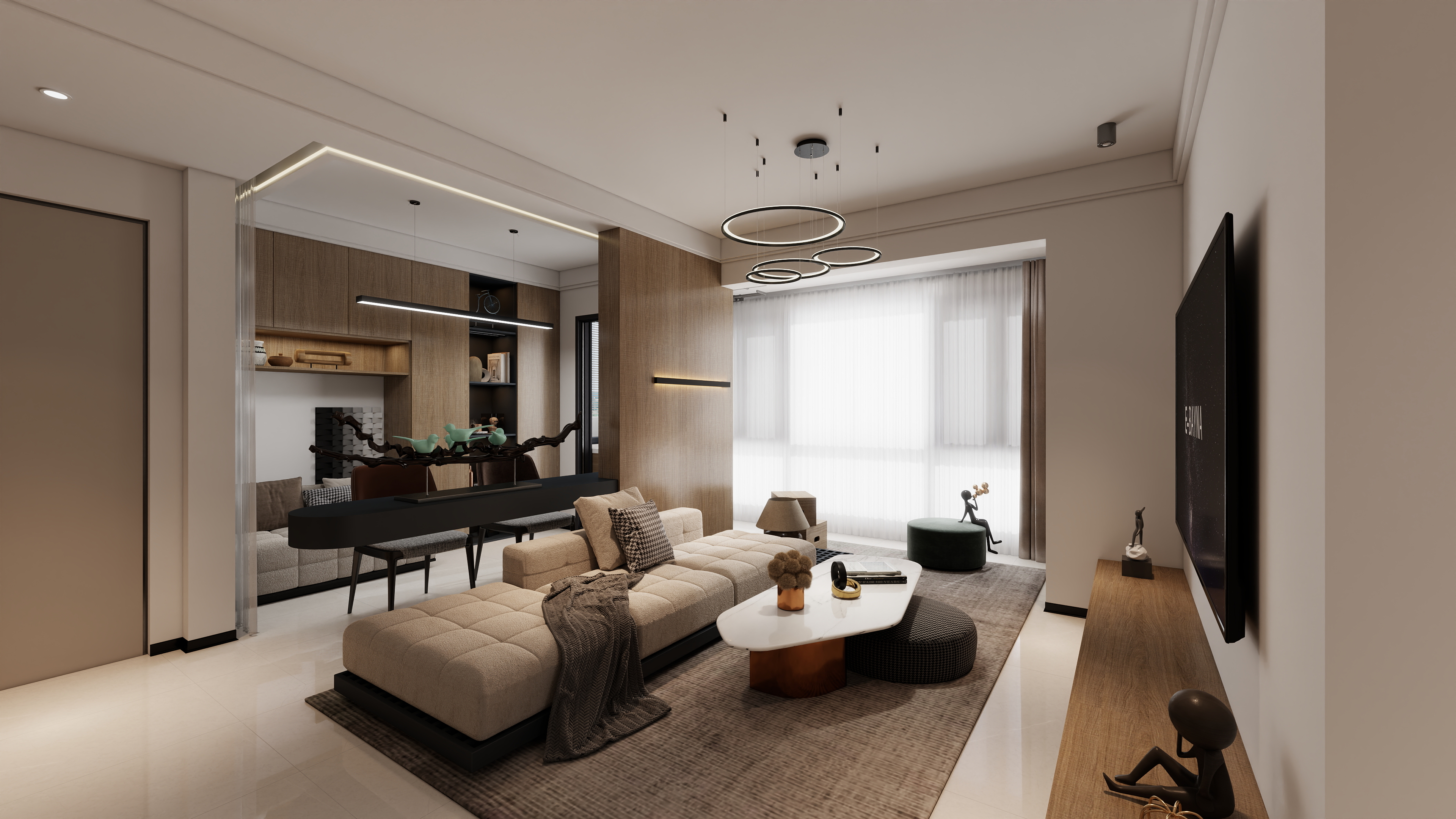 半毛钱一只烟-学府江来87平方-装修设计方案