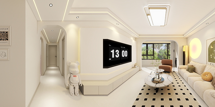 良友装饰夏天-翡翠御园9-1002方总效果图-装修设计方案