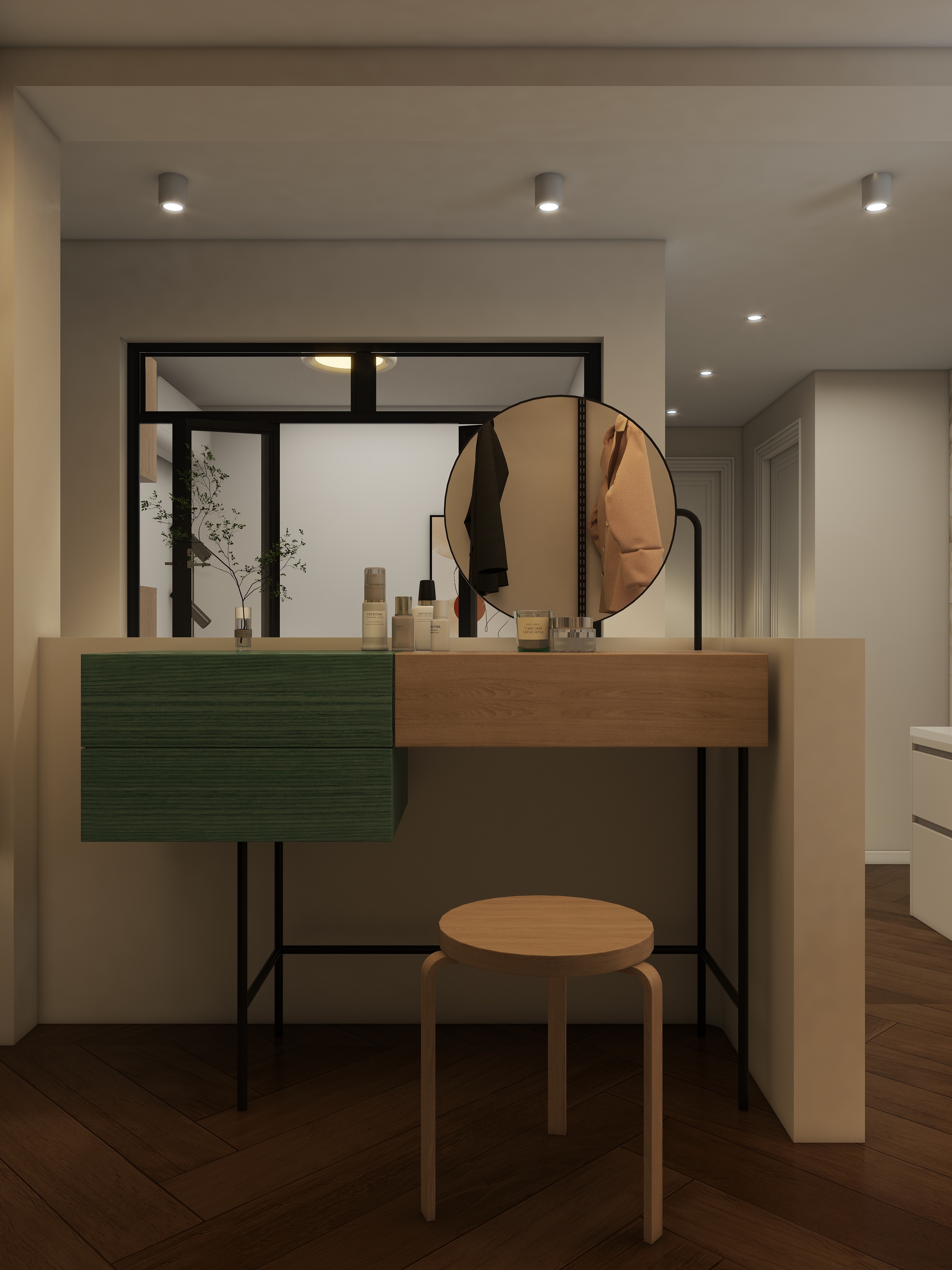 设计师珂源-香阅四季现代简约42㎡4室装修效果图