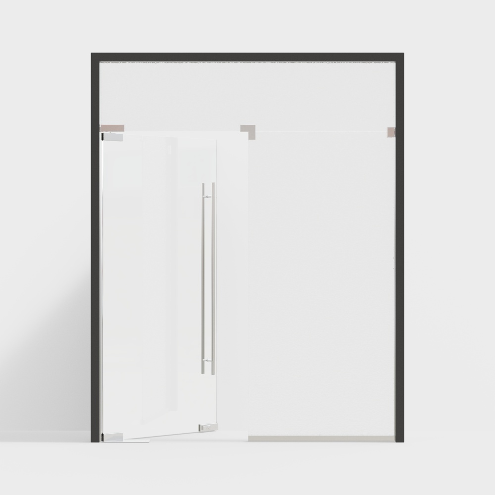 现代玻璃门3D模型