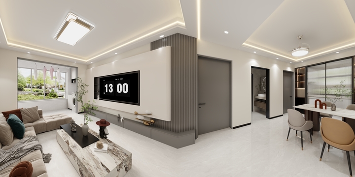 俏美时代装饰-俏美装饰-八佰里2号楼西户-1次-装修设计方案