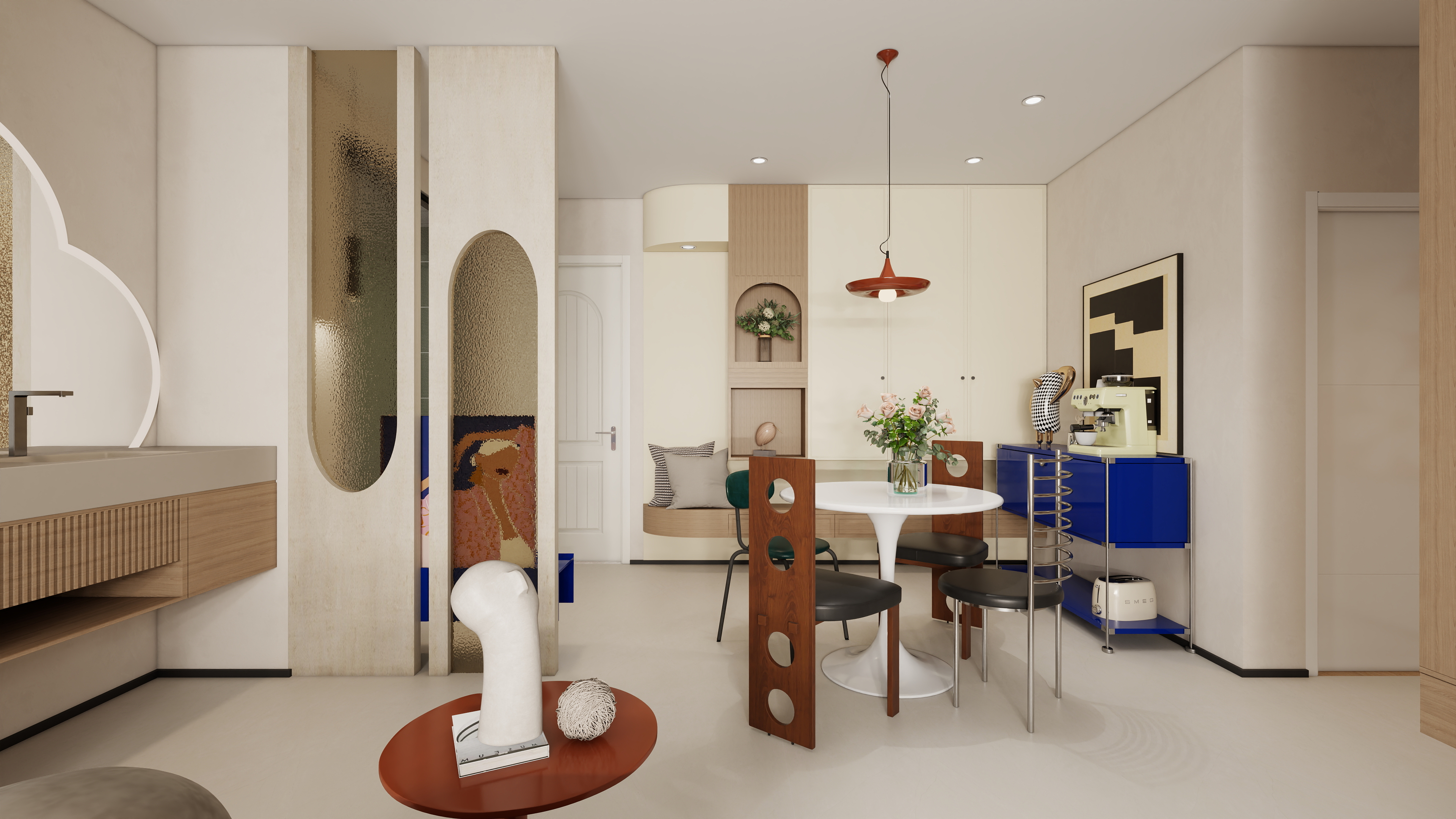 空间美学设计朱珠-小两房 后现代混搭风-装修设计方案