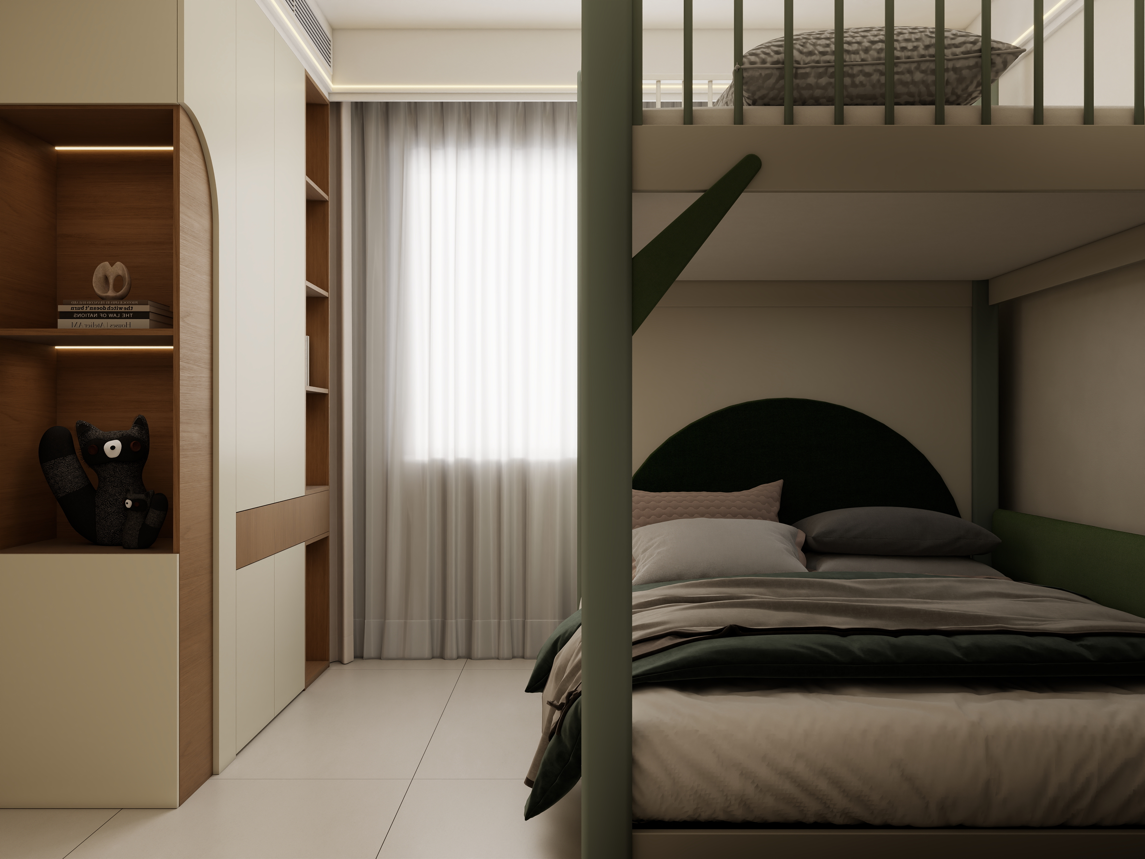 李佳洋-和平新园95平奶油风2室装修效果图