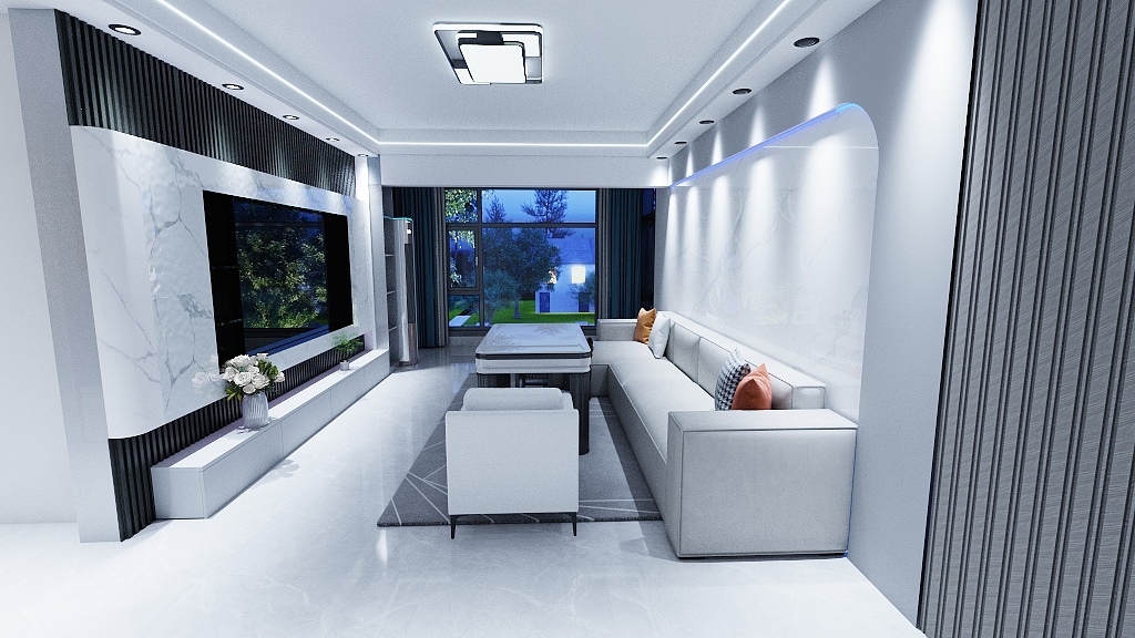 A妩媚小公子-中南紫云集现代简约100㎡2室-装修设计方案