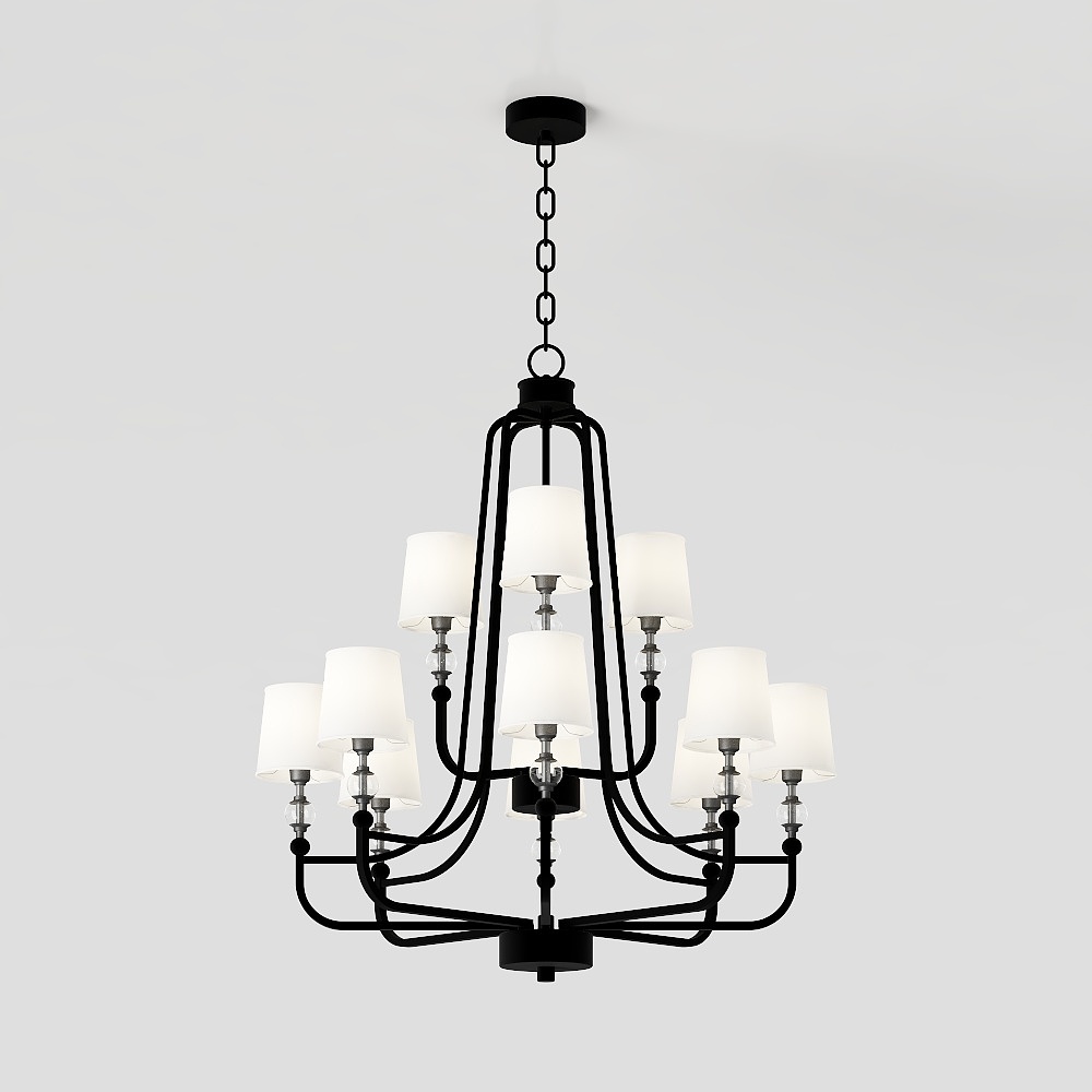 美式吊灯3D模型