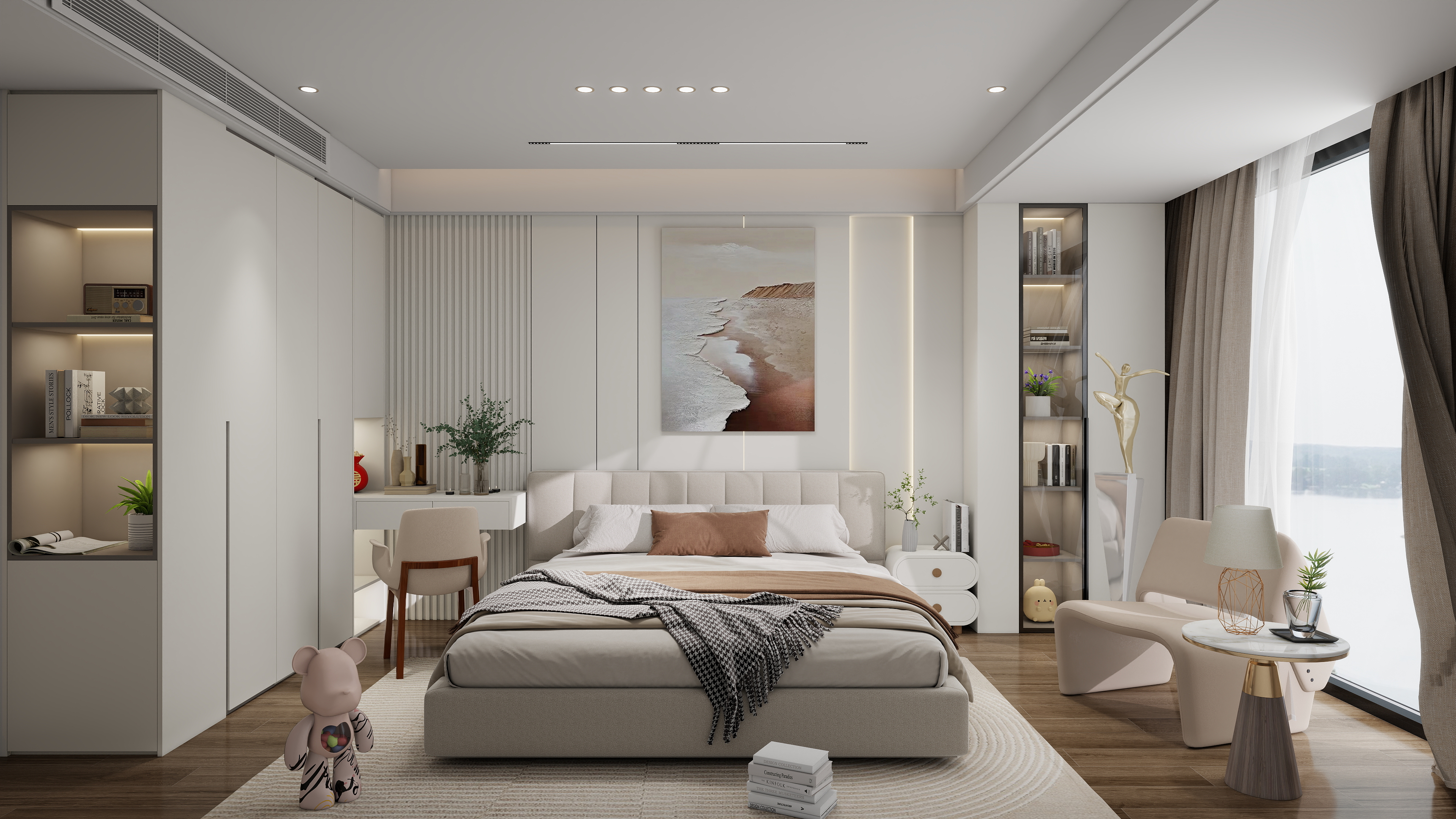 残梦断章-奶油风卧室-装修设计方案