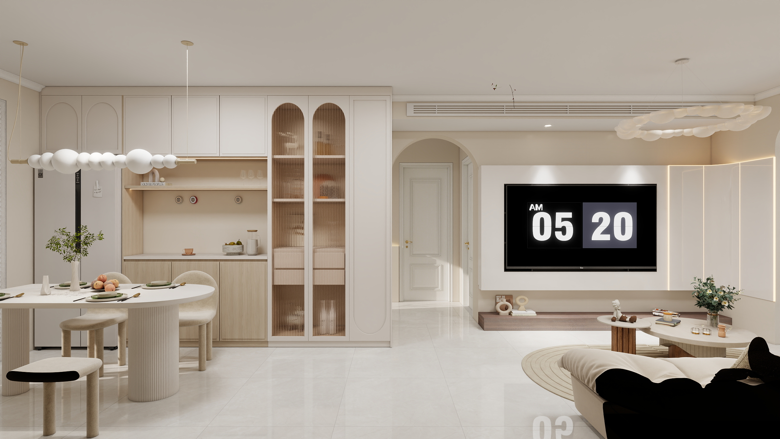 空间设计YJ-轻奢奶油风法式96平方3室-装修设计方案