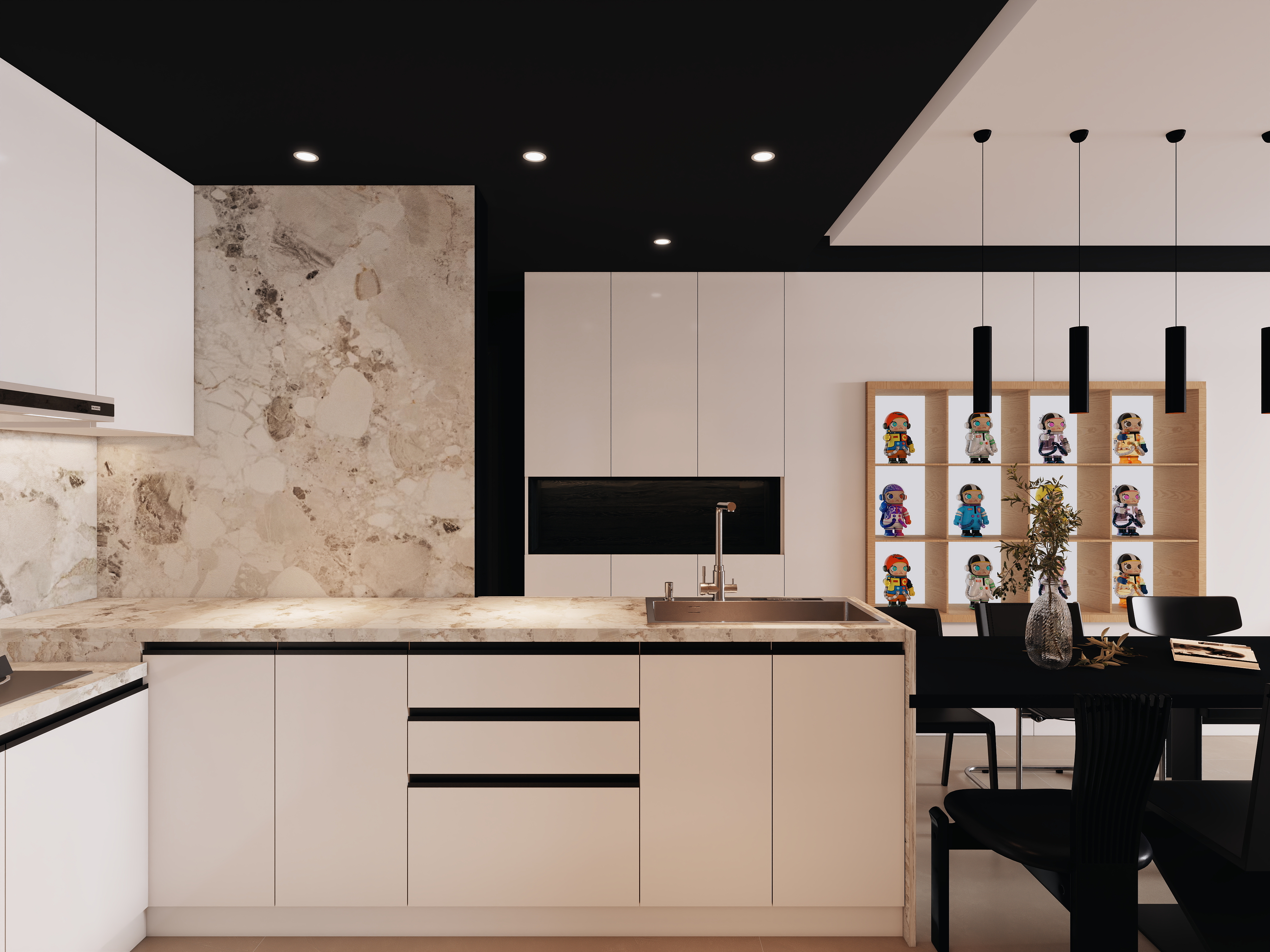 高端二部索索-小区房112㎡3室装修效果图