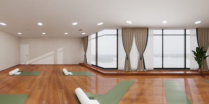 写艺-瑜伽馆效果图-装修设计方案