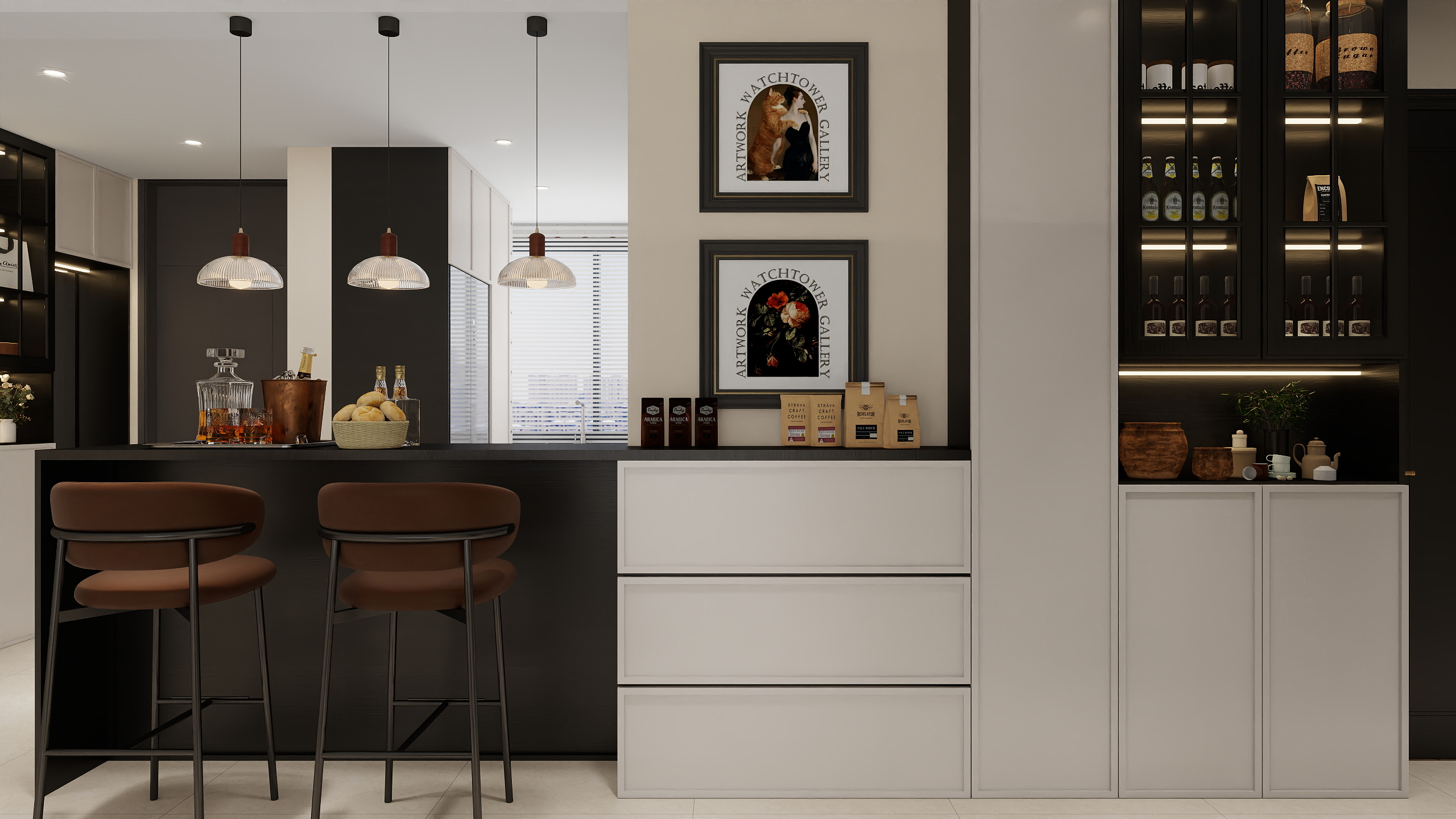 李林-法式124㎡3室装修效果图