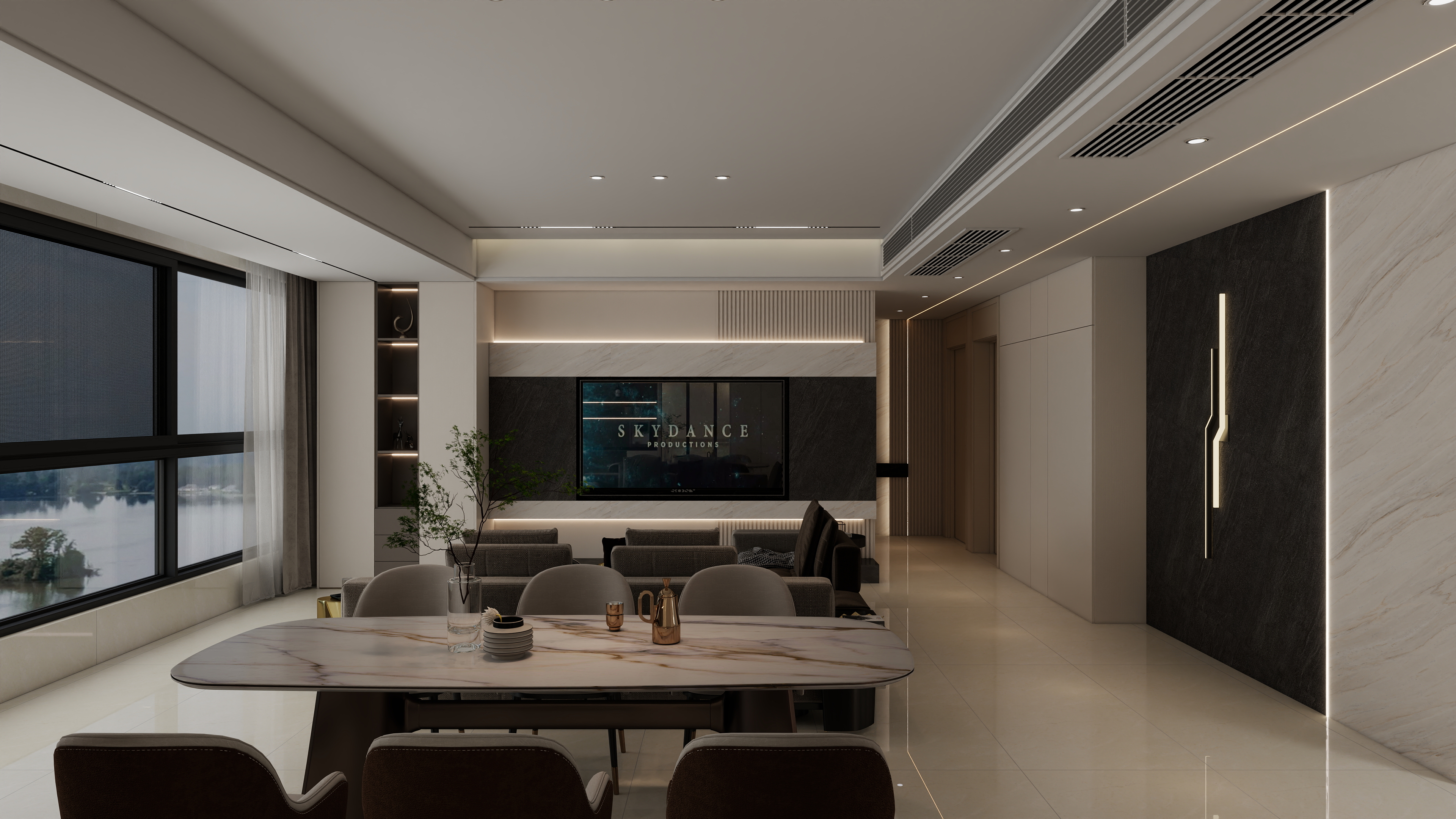 潘选辉-仁怀碧桂园现代简约142㎡3室-装修设计方案