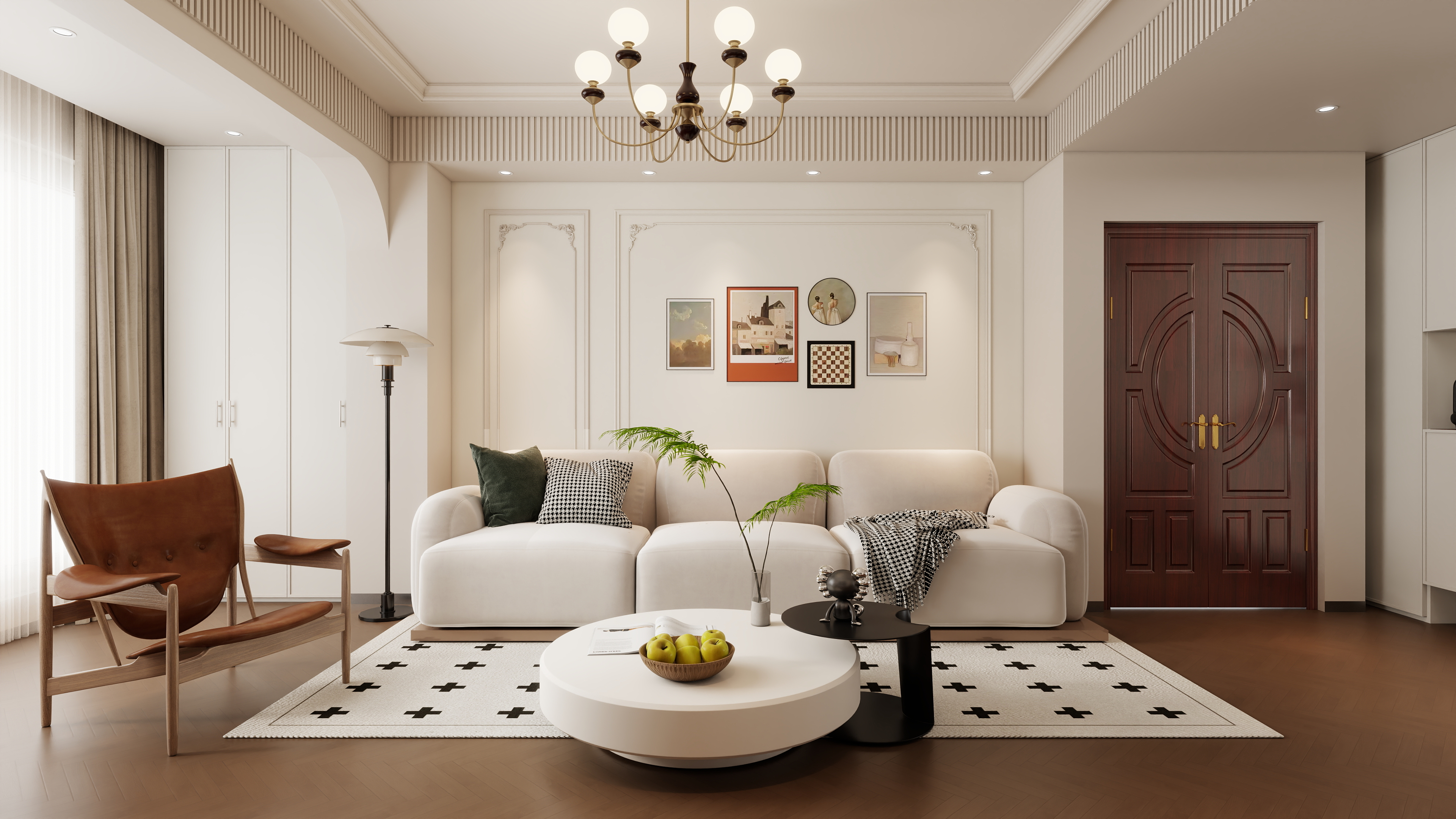 李道福-90平法式复古风-装修设计方案