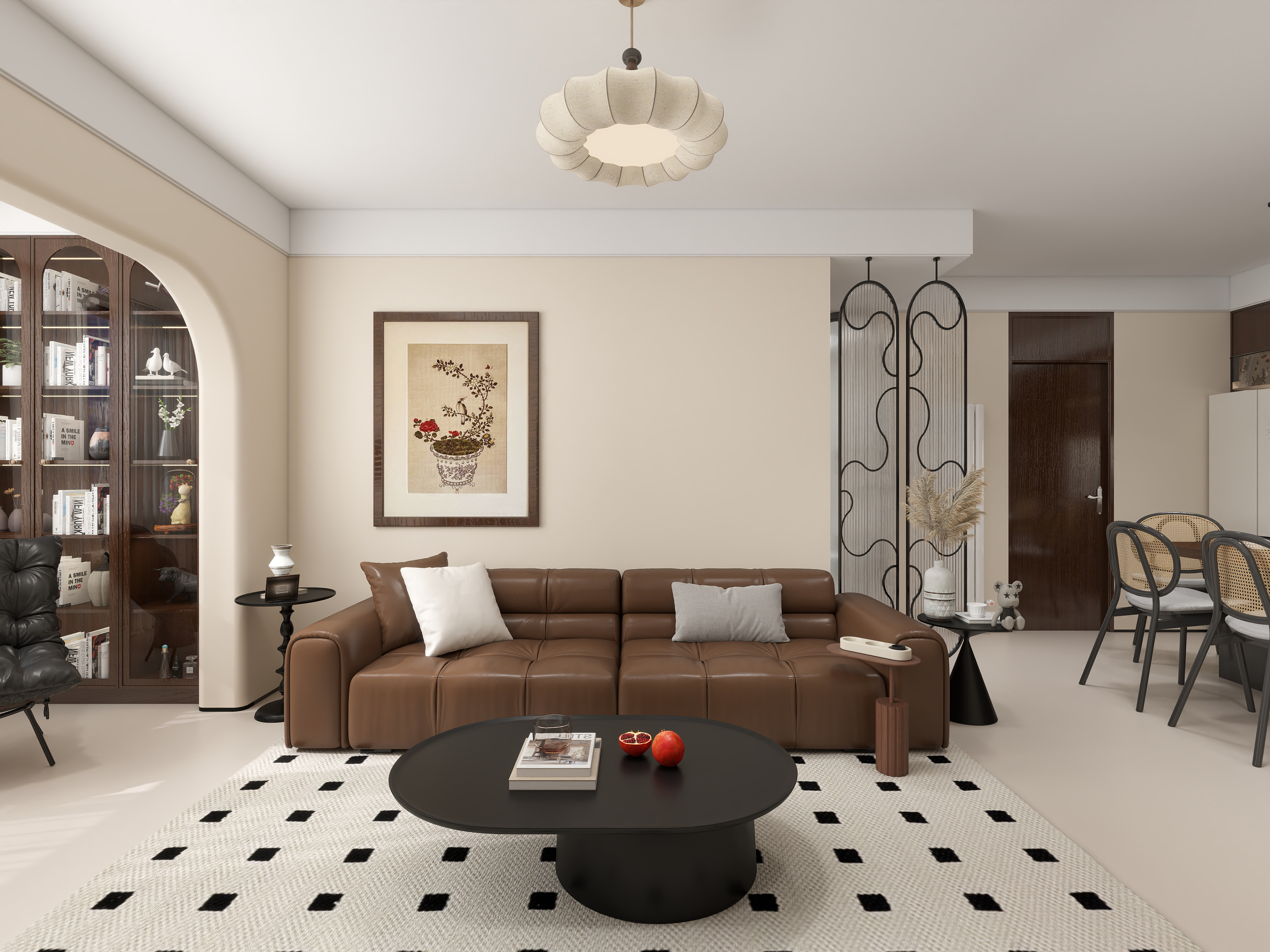 全案设计师黄海娟-名士豪庭1区中古风81㎡2室-装修设计方案