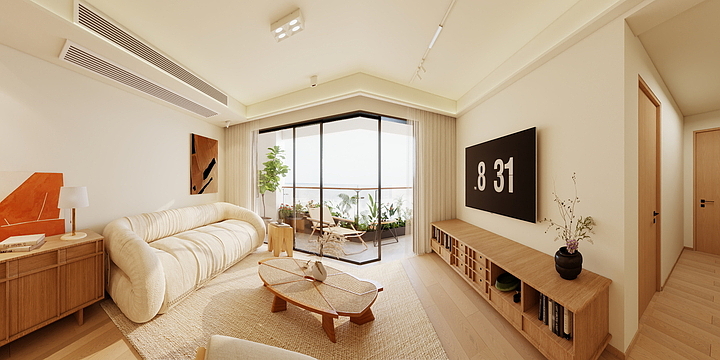 KZ.DS-90㎡ 温暖木系 原木风-装修设计方案