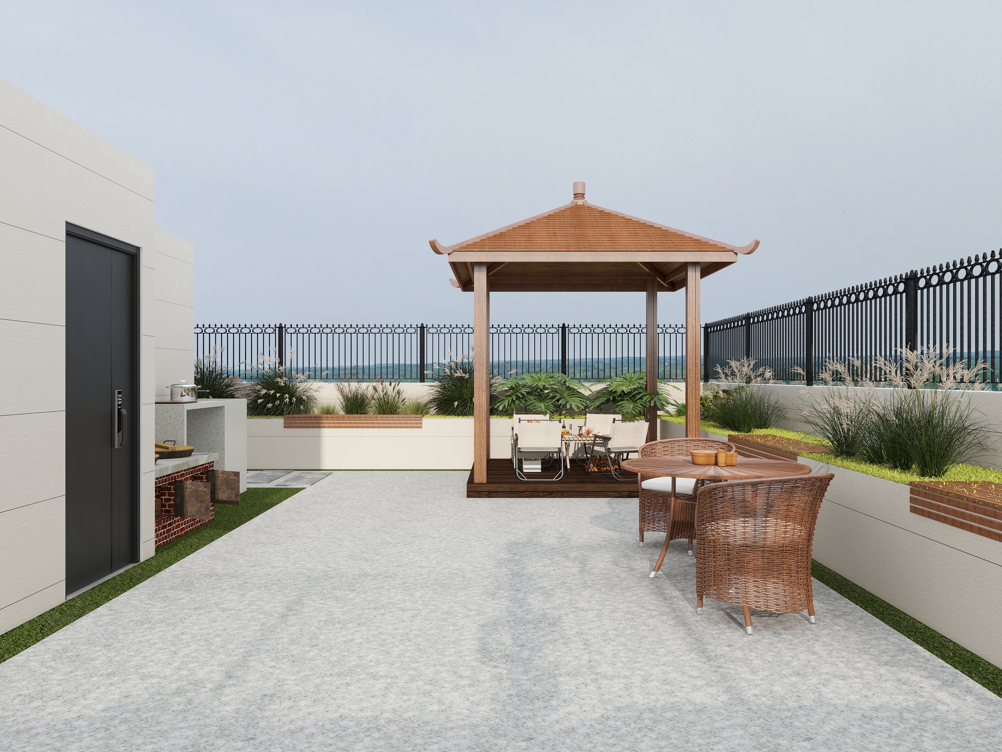 李青越-220平方意式二层样板间装修效果图