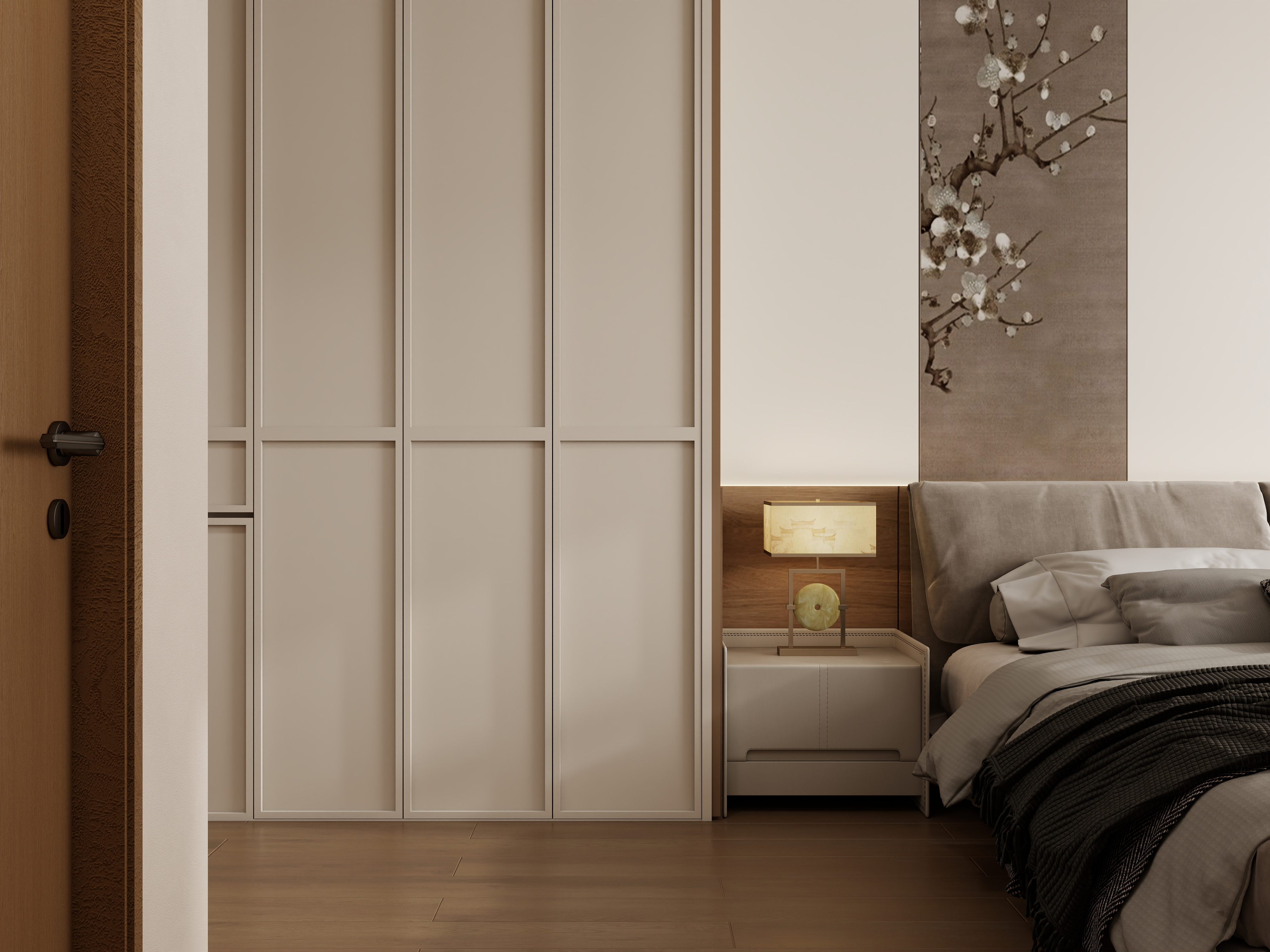 李佳洋-瑞仕尚城117平新中式3室装修效果图