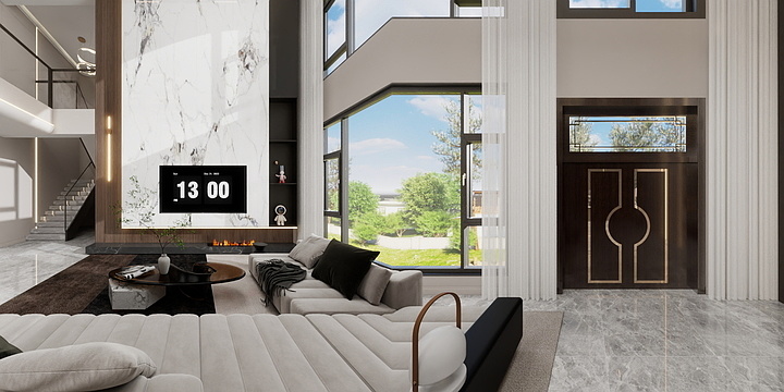 富丽家源装饰公司-白塔铺别墅，已定方案-装修设计方案