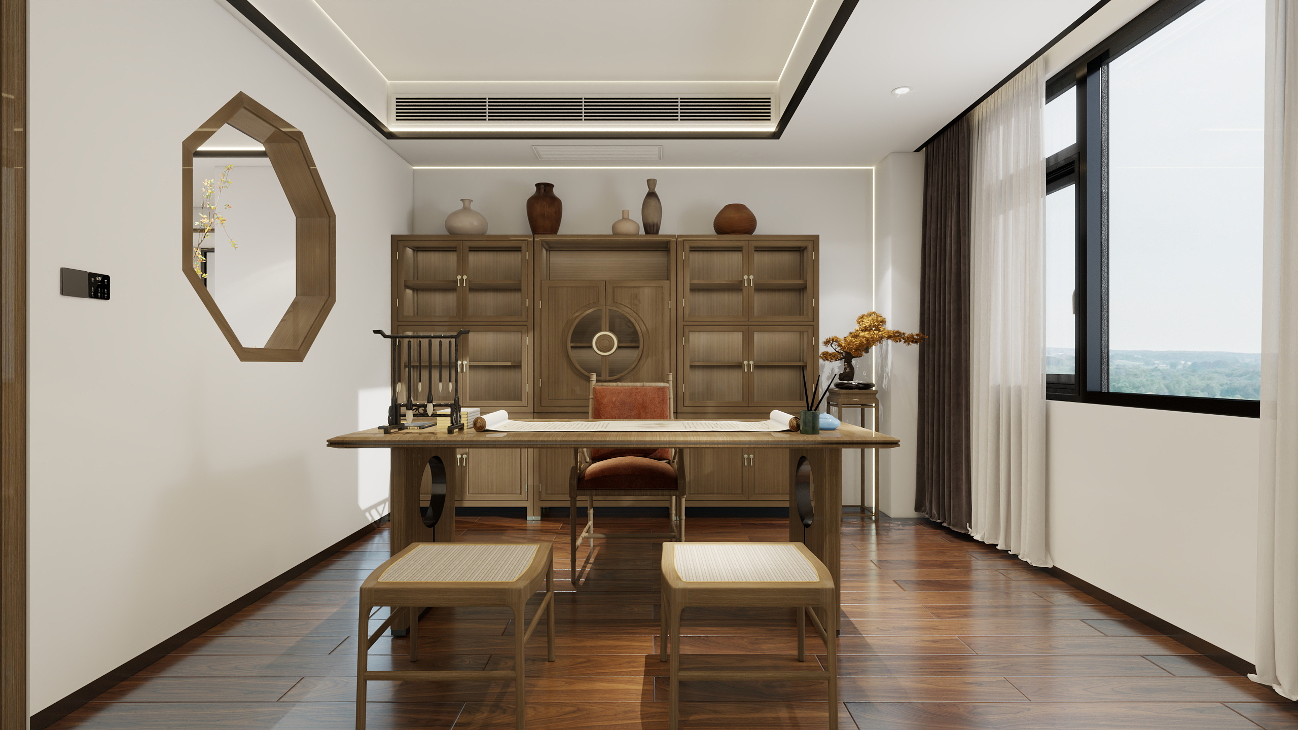 神马云在线-自建房，复式中古风装修效果图