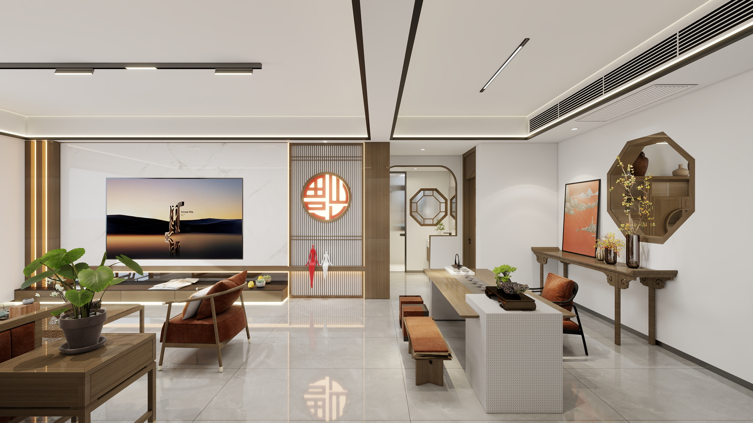 神马云在线-自建房，复式中古风装修效果图