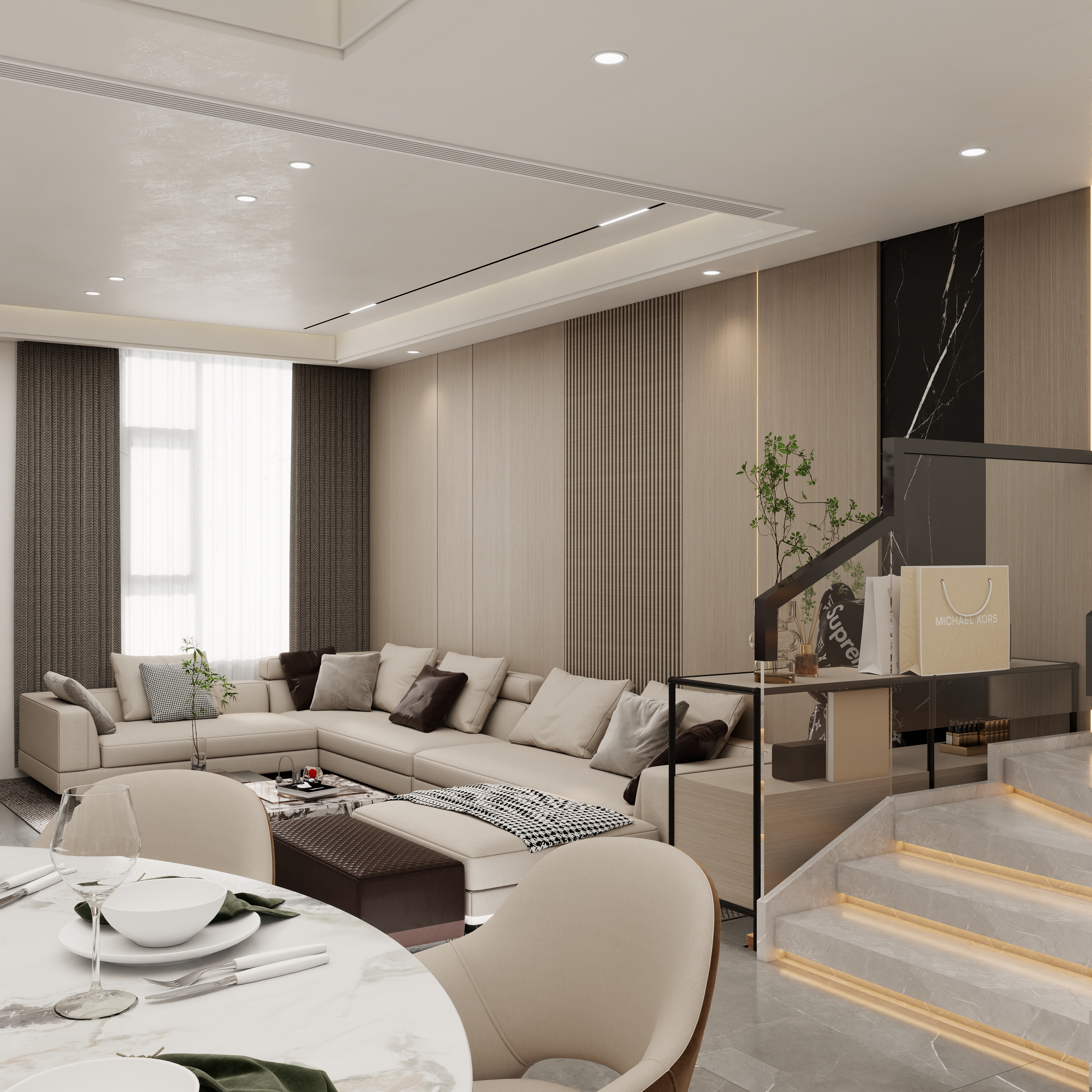 壹诺设计工作室-现代极简装修效果图