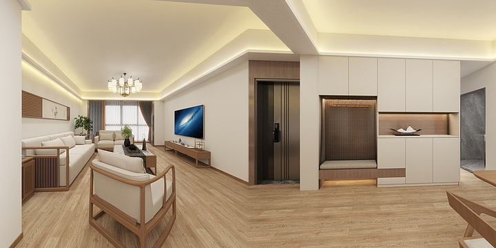 谁伴我闯荡1962-普洱效果图-装修设计方案