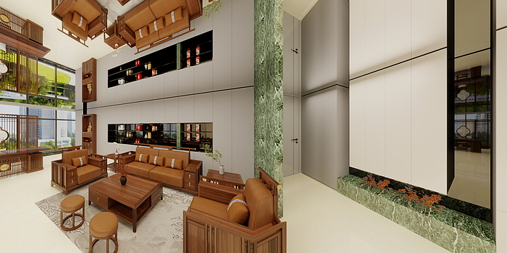 一抹朱砂-固安永定城-装修设计方案