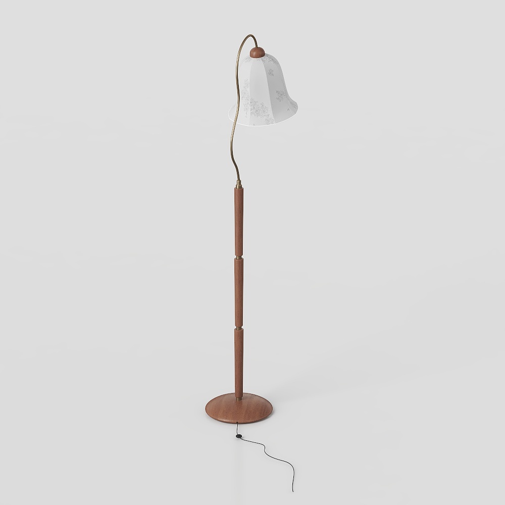 中古风落地灯3D模型